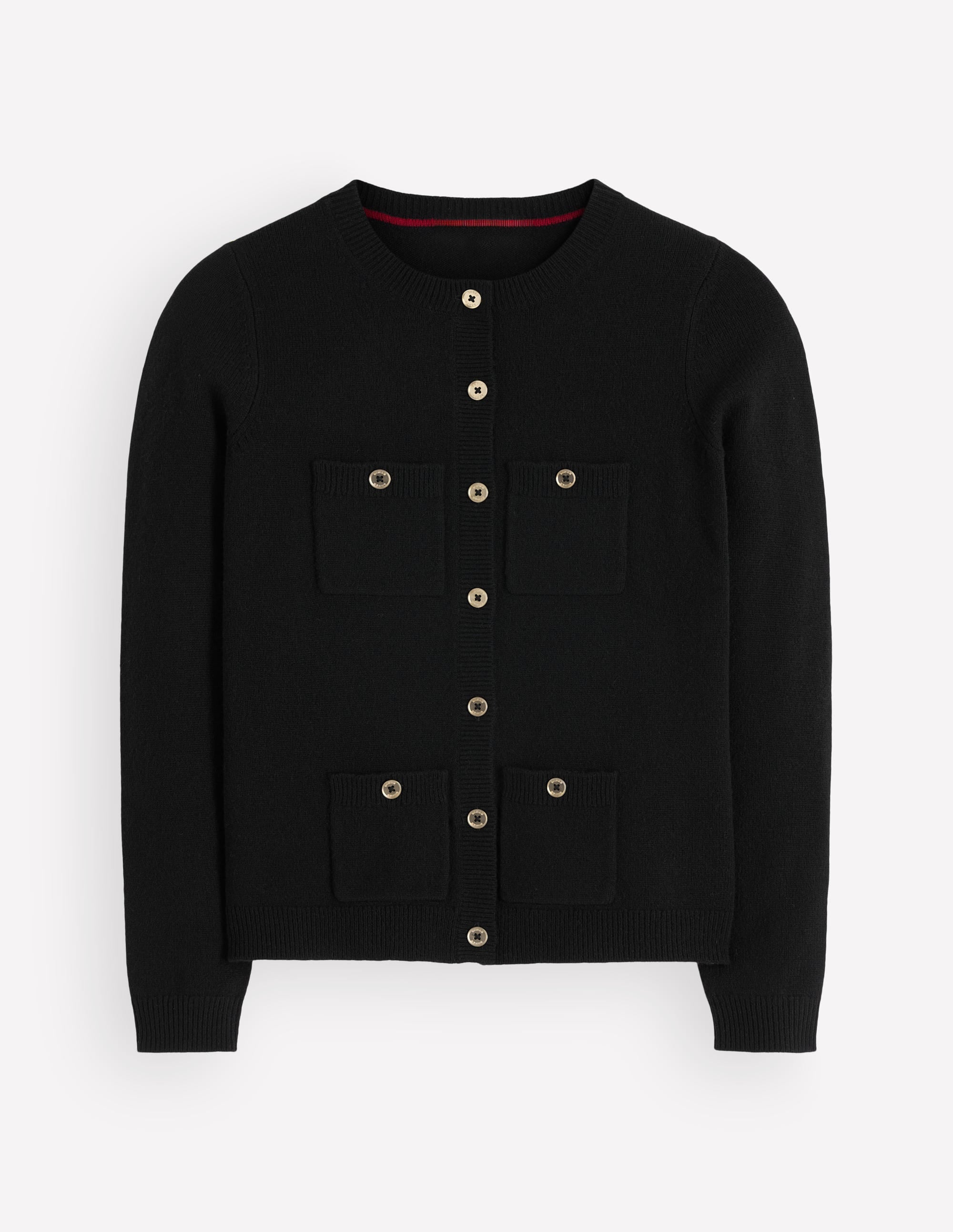 Marianne Merino Wool Cardigan-Black - Image 4