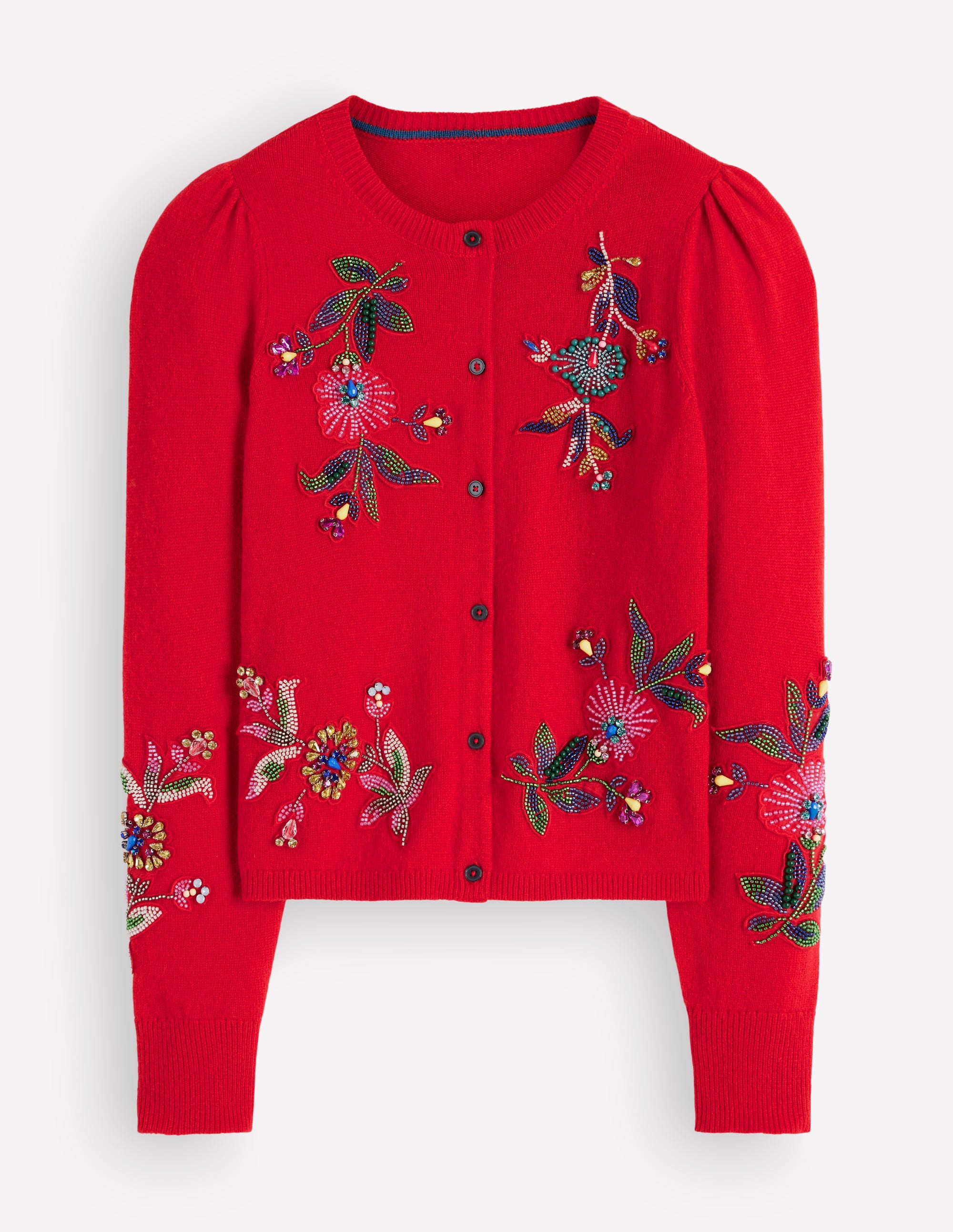 Ria Embellished Knit Cardigan-Poppy Red - Image 6