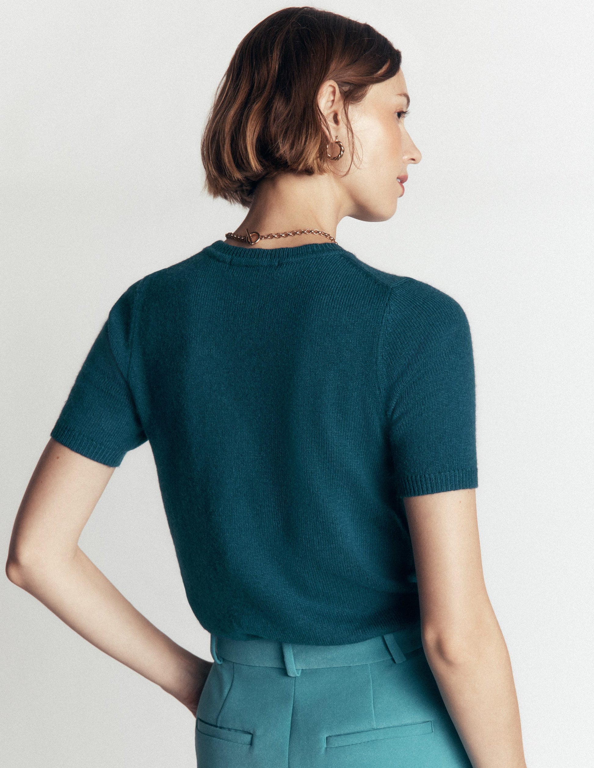 Ria Embellished Knit T-Shirt-Deep Aurora Blue-3