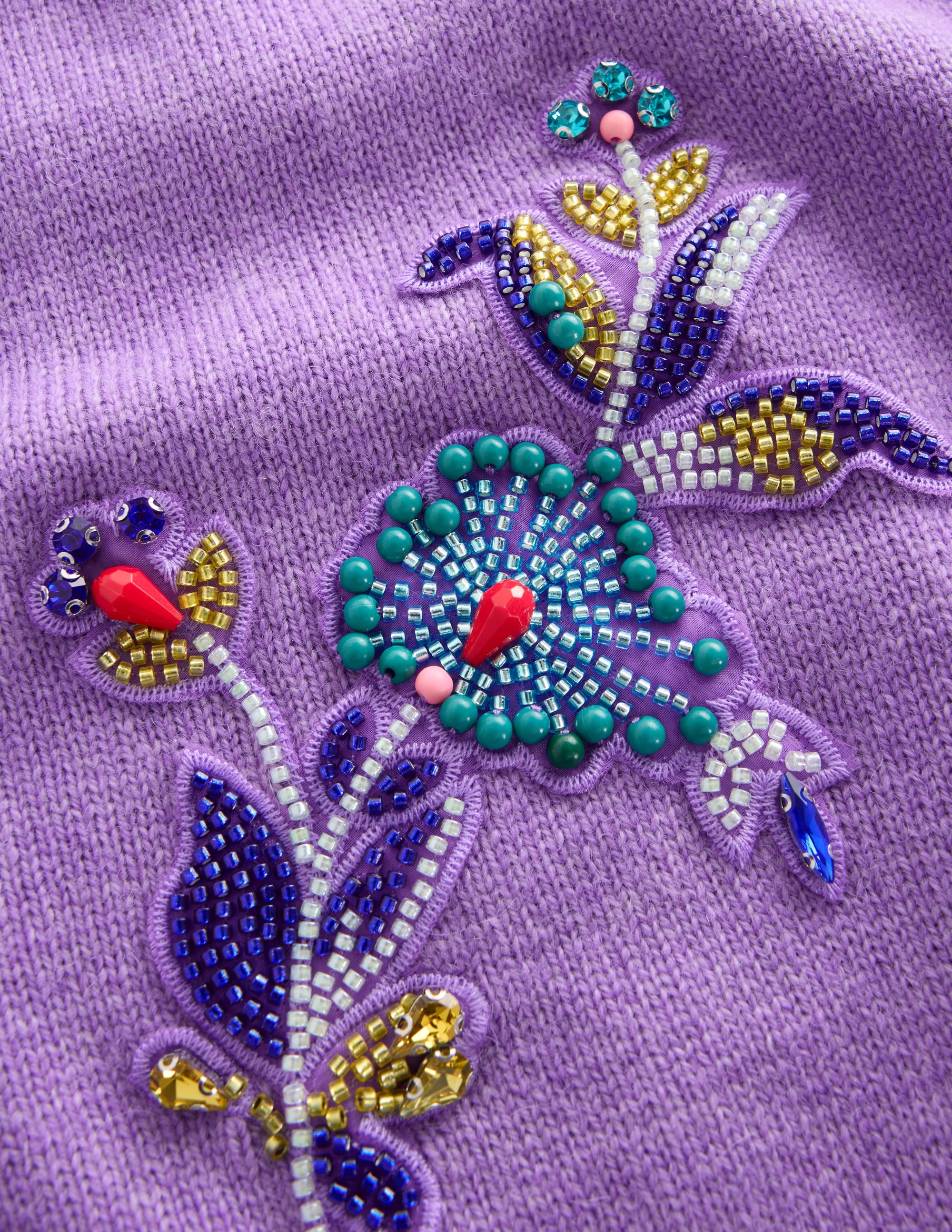 Ria Embellished Knit T-Shirt-Amethyst Purple - Image 7