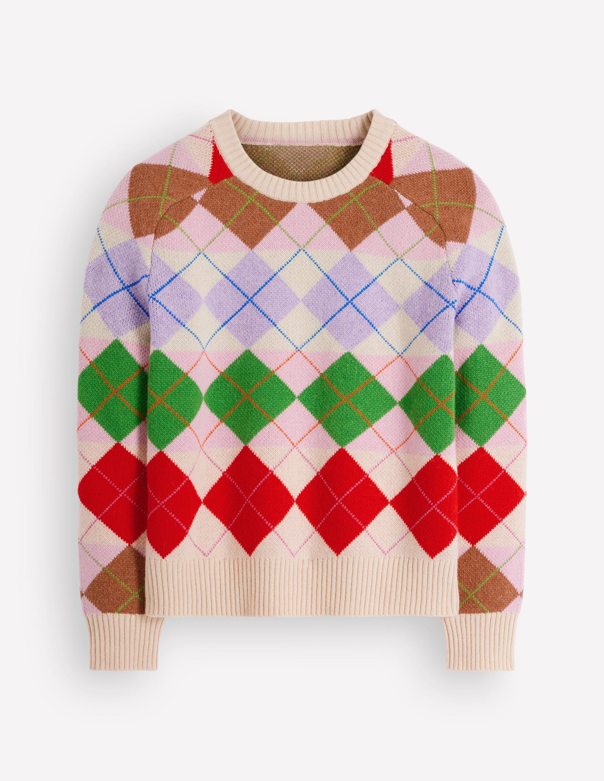Ariadne Alpaca Blend Jumper-Multi Argyle-8