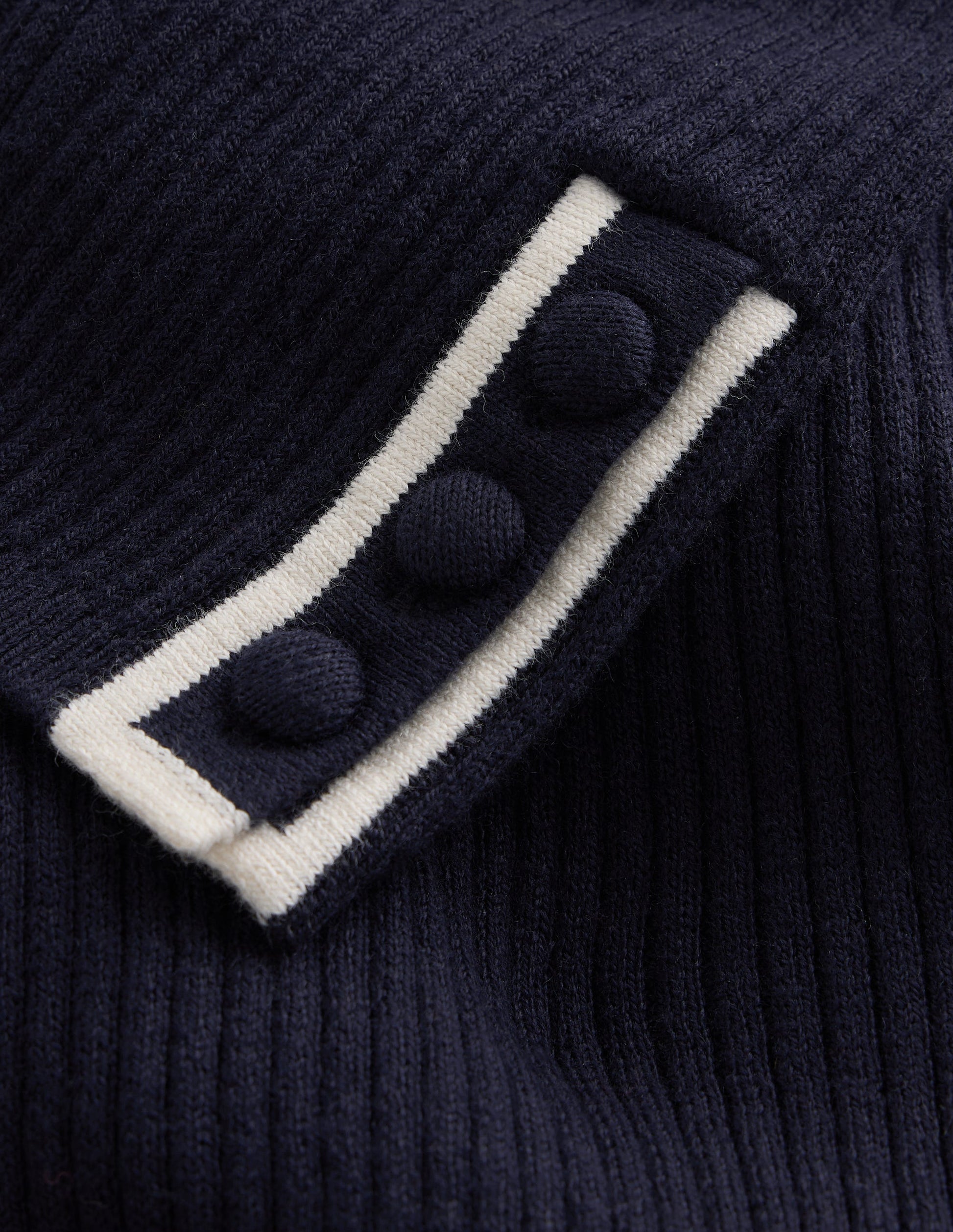 Paula Ribbed Boatneck Jumper-Navy-6