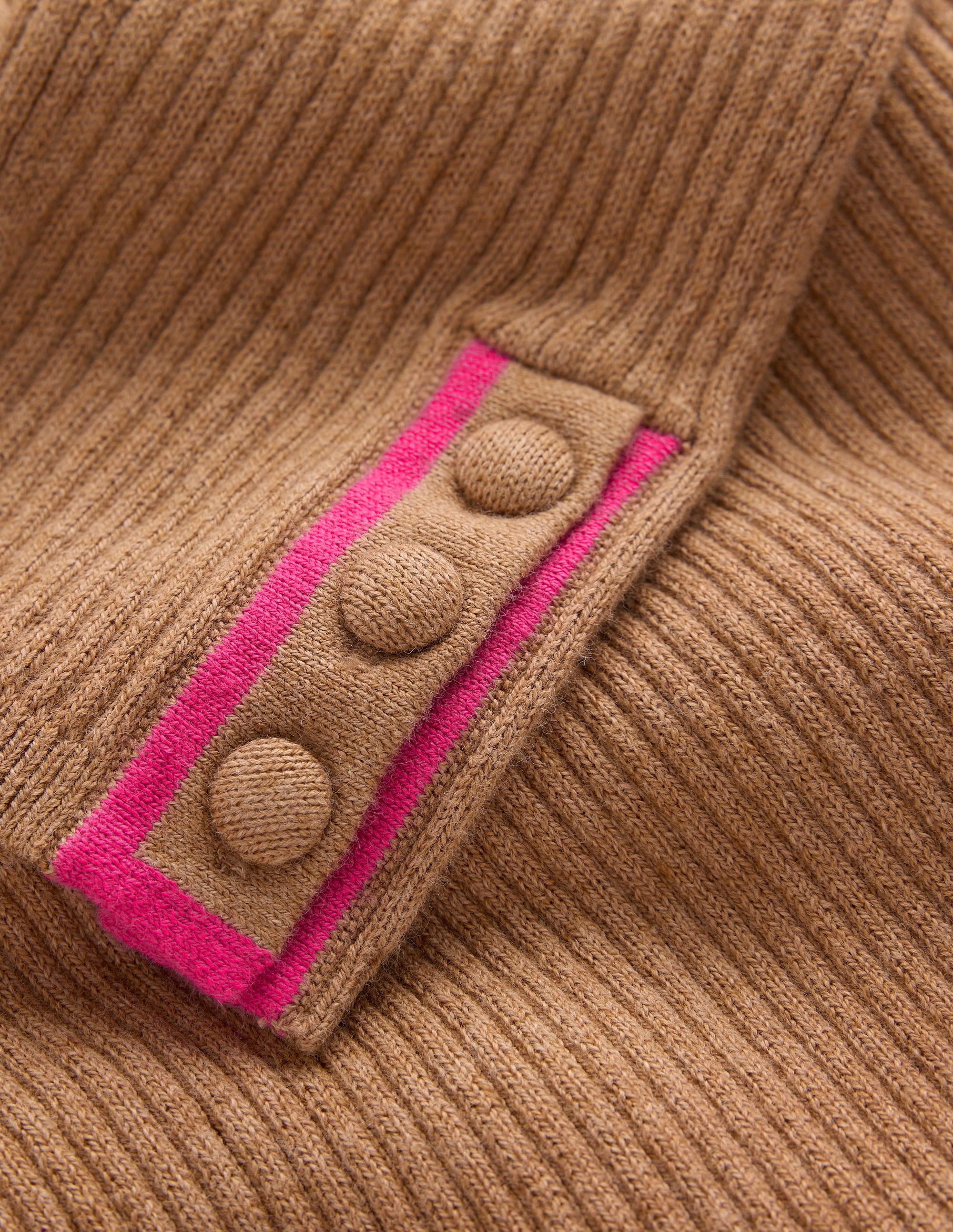 Paula Ribbed Boatneck Jumper-Camel - Image 7