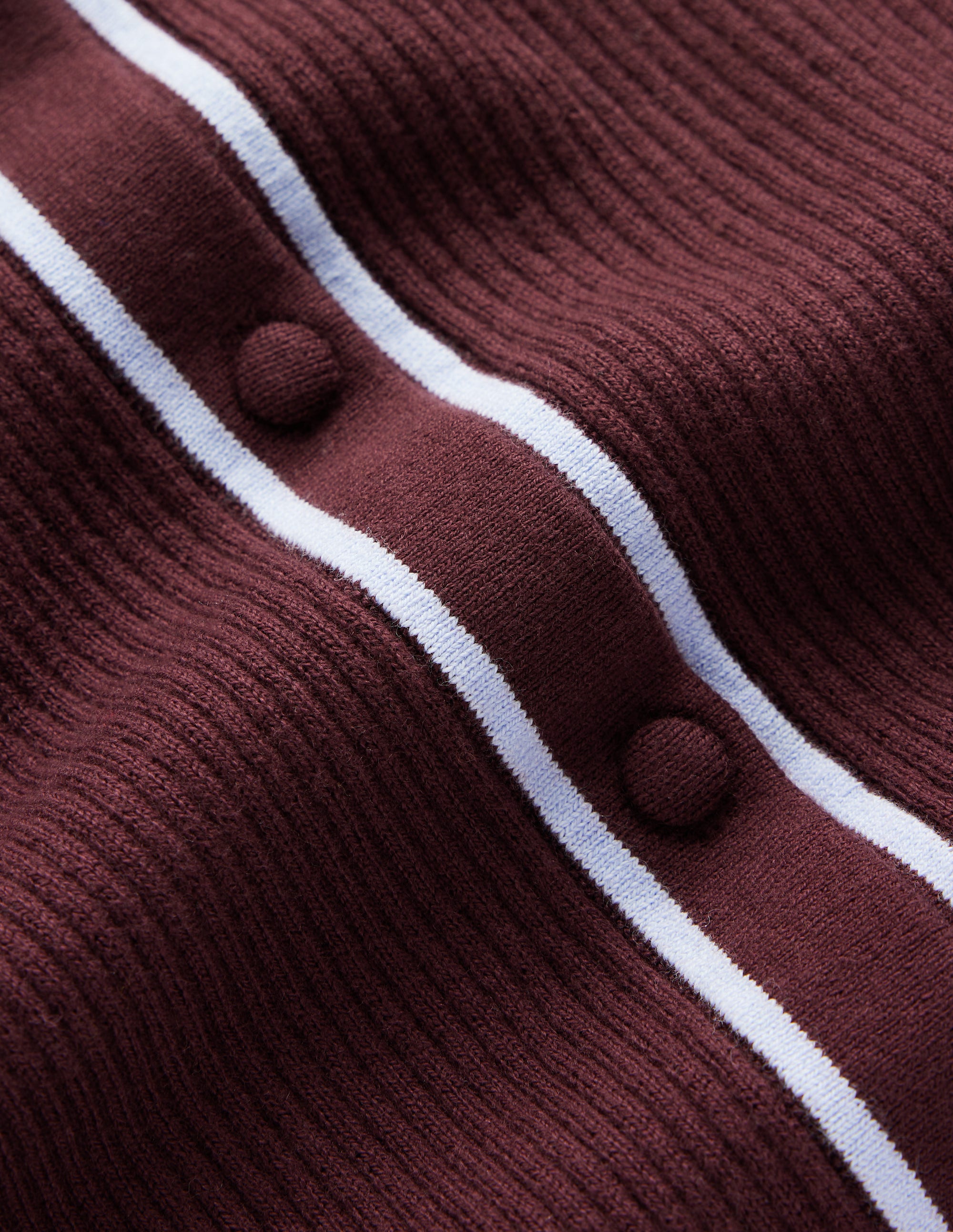 Paula Ribbed Crew Cardigan-Bitter Chocolate - Image 6