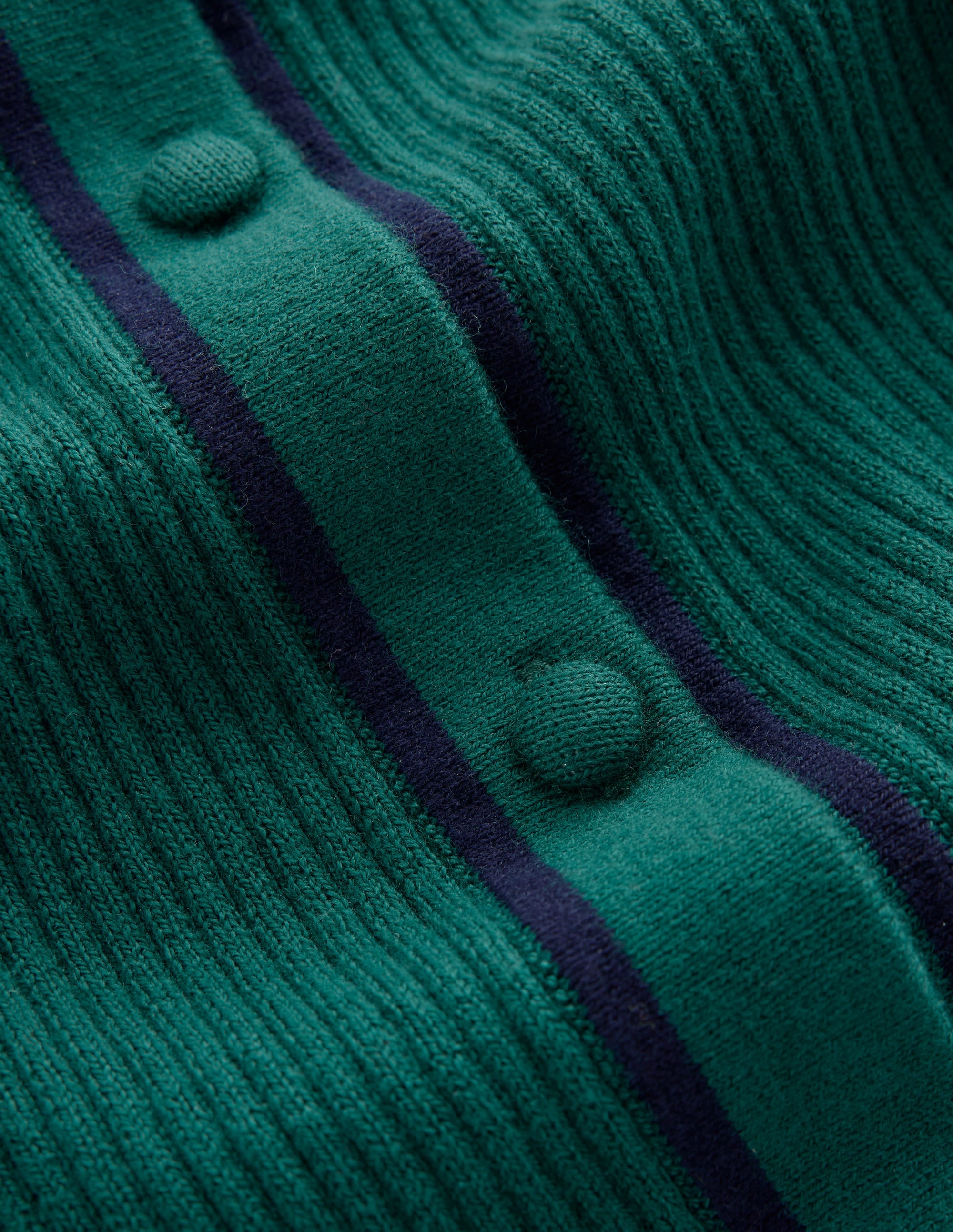 Paula Ribbed Crew Cardigan-Midnight Teal - Image 7