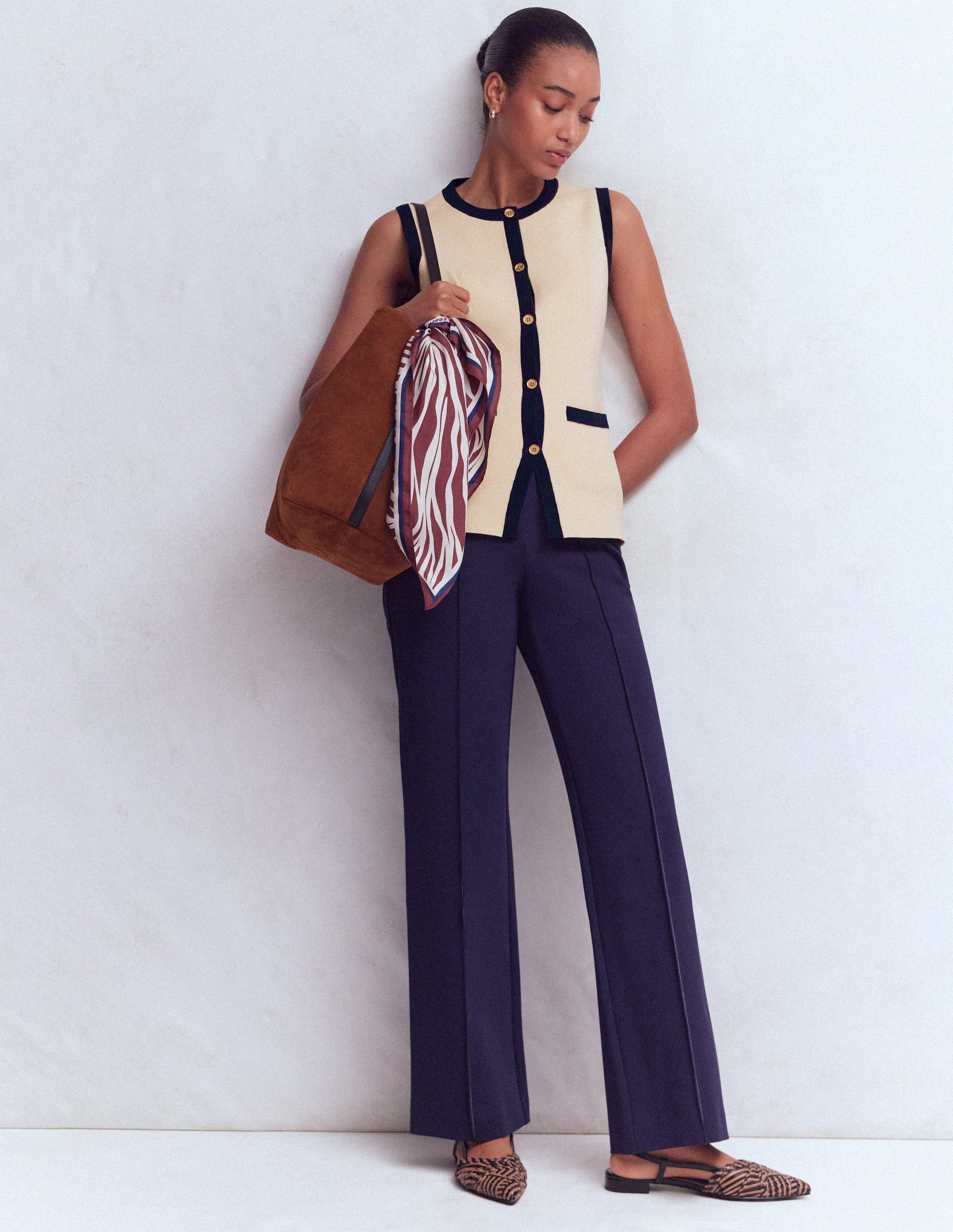 Crew Milano Waistcoat-Ivory-5