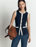Crew Milano Waistcoat-Navy