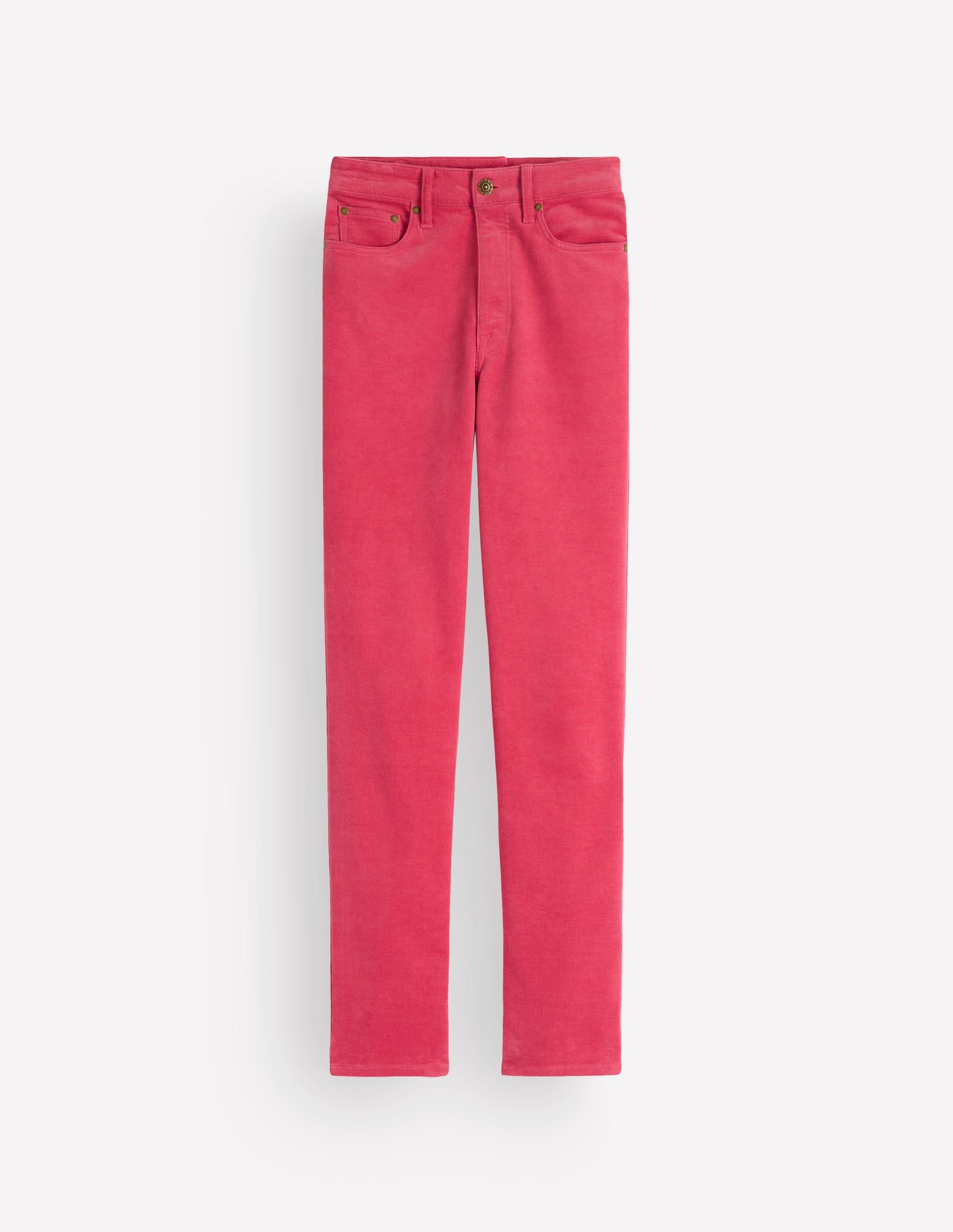High Rise Cord Slim Jeans-Holly Berry-7
