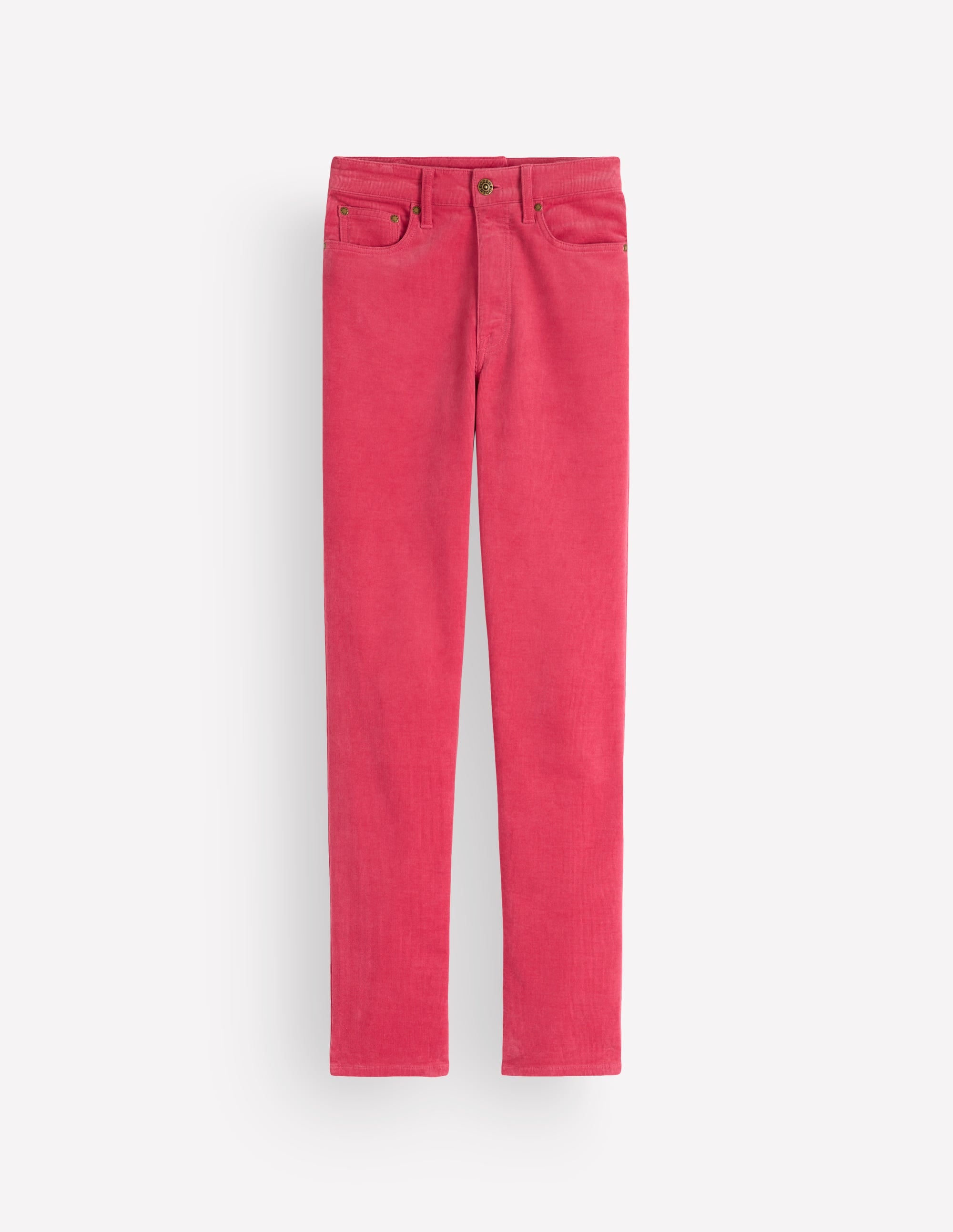 High Rise Cord Slim Jeans-Holly Berry - Image 7