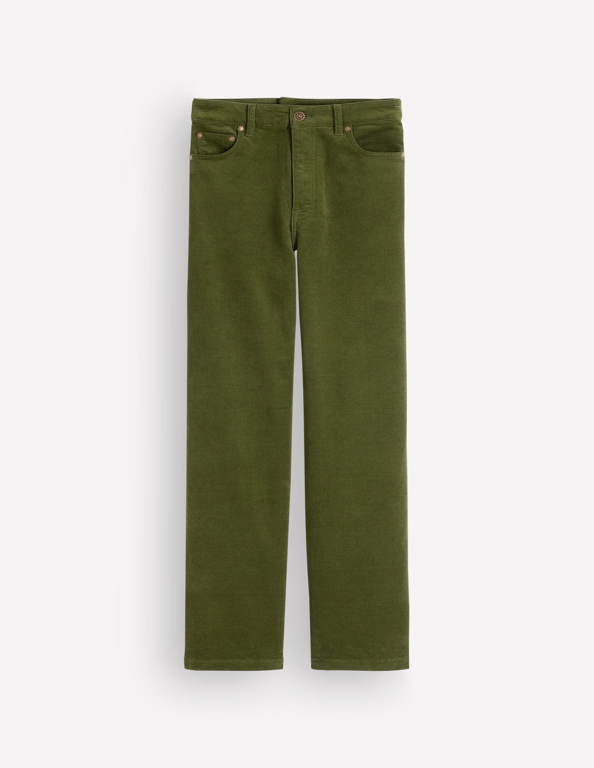 High Rise Cord Column Jeans-Chive-6