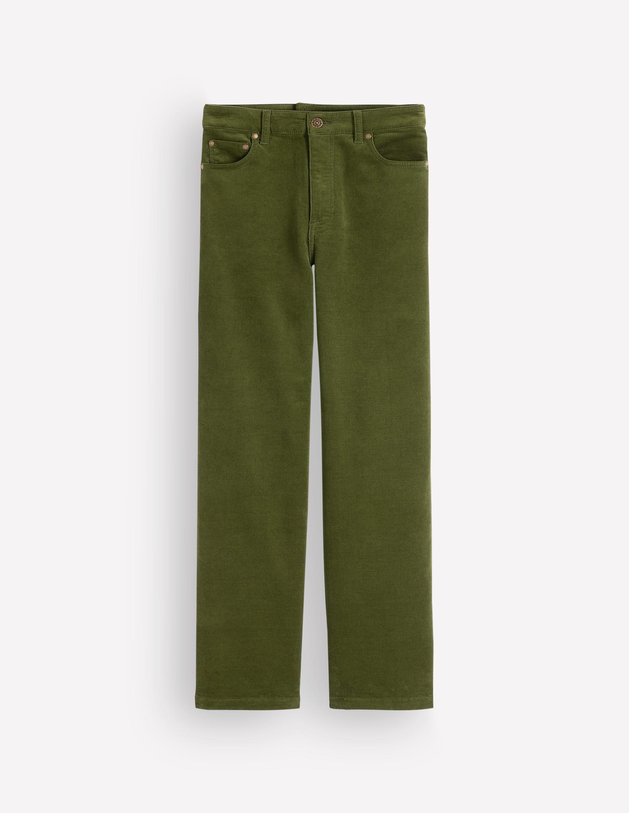 High Rise Cord Column Jeans-Chive - Image 6