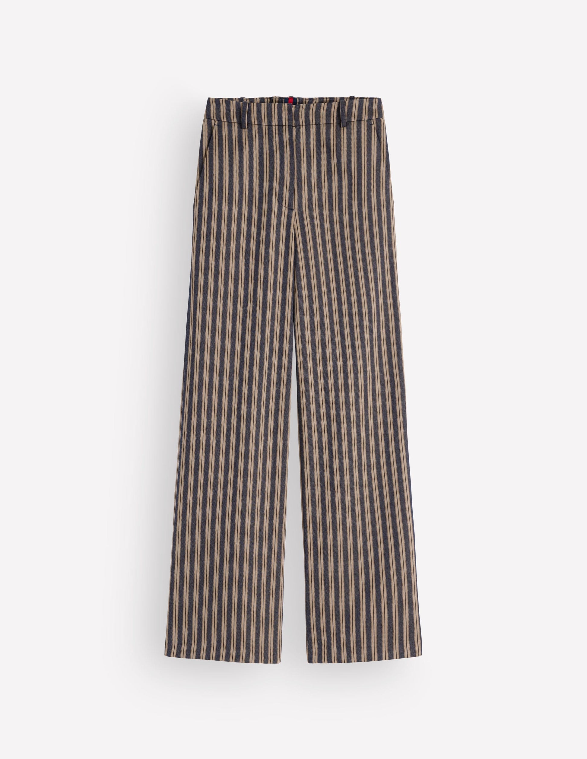 Belgravia Tailored Trousers-Navy, Camel Stripe-7