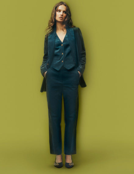 Canonbury Cord Trousers-Storm Blue