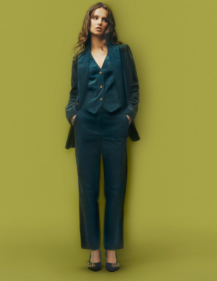 Canonbury Cord Trousers-Storm Blue
