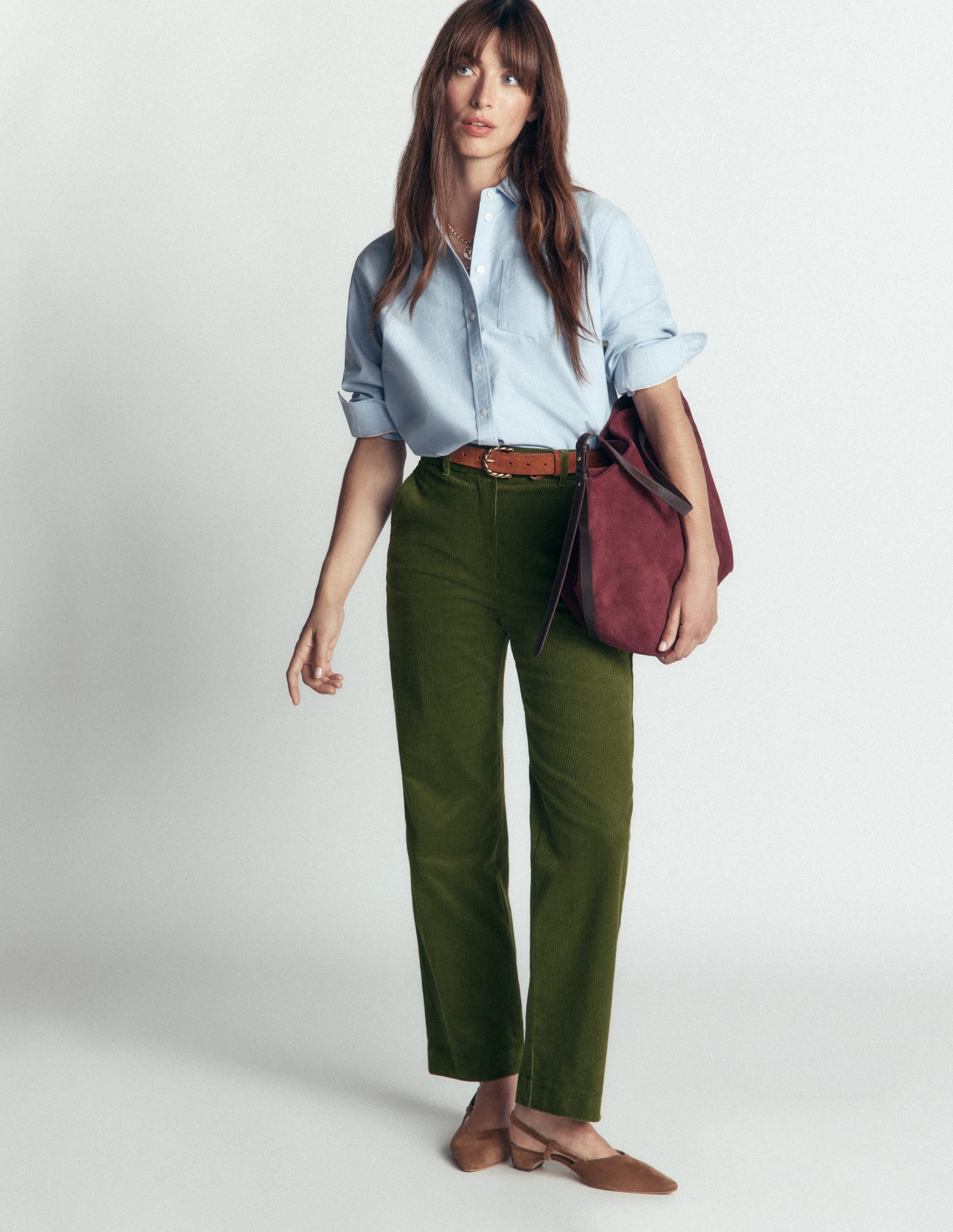 Canonbury Cord Trousers-Forest Green - Image 1