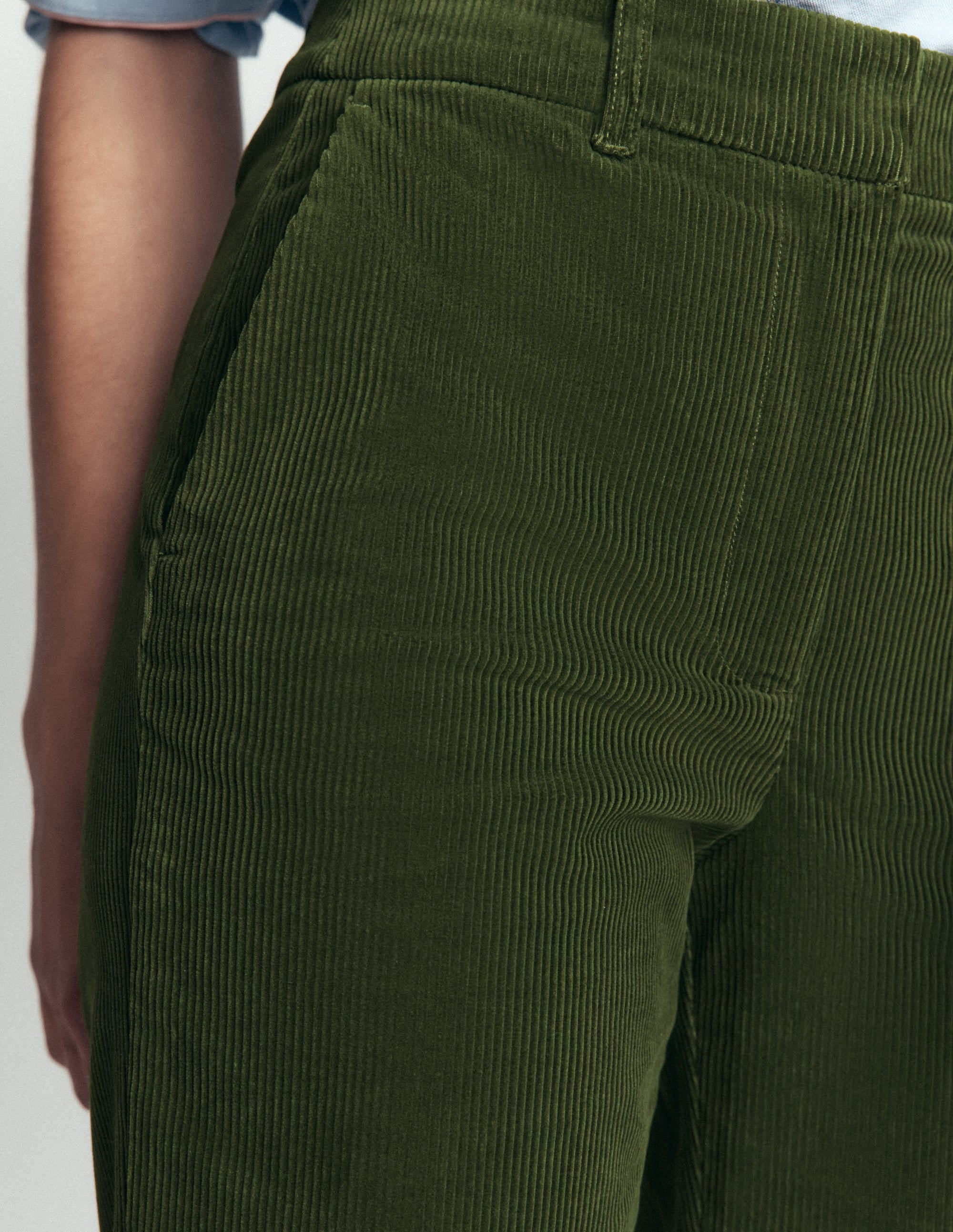 Canonbury Cord Trousers-Forest Green - Image 2