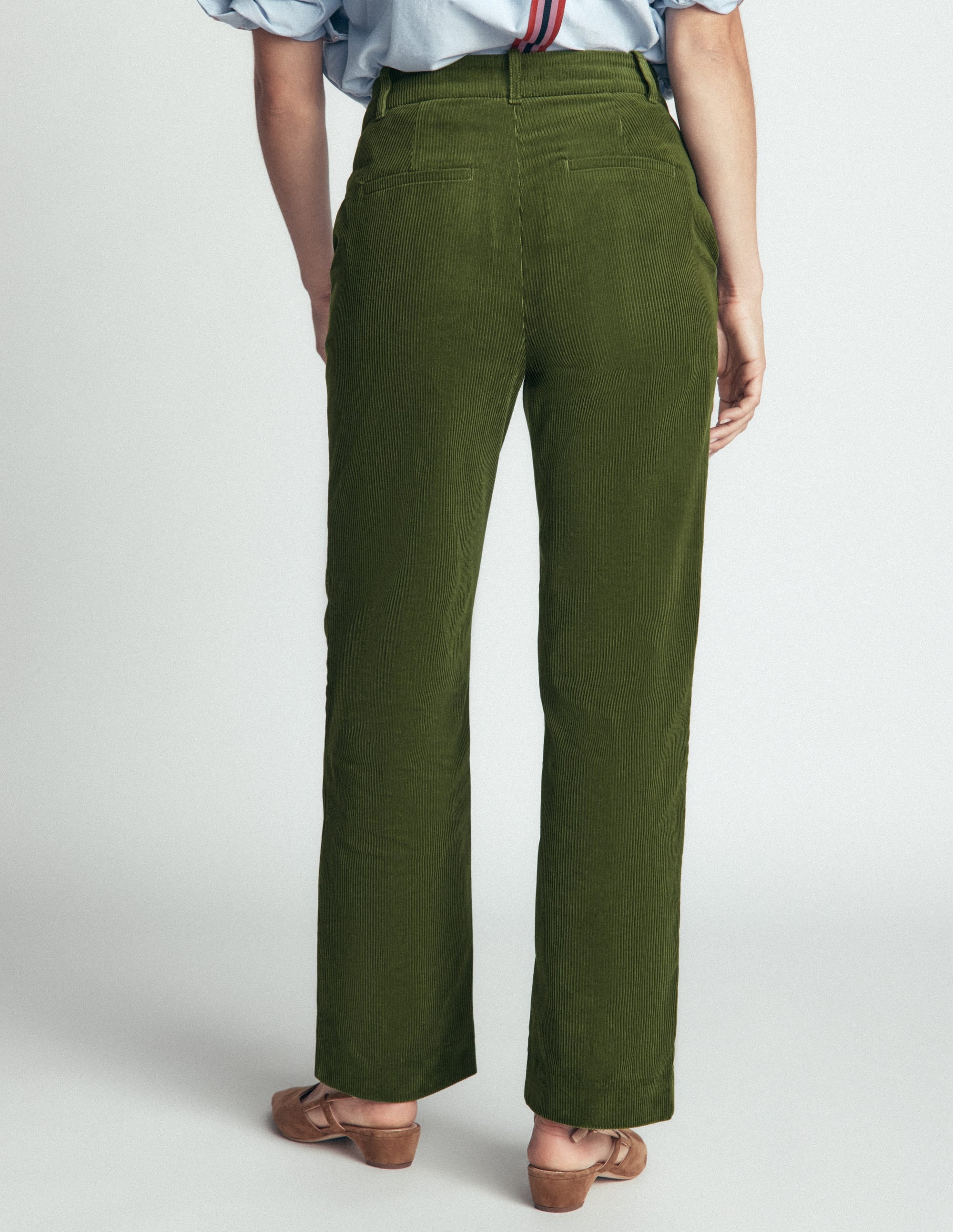 Canonbury Cord Trousers-Forest Green - Image 3