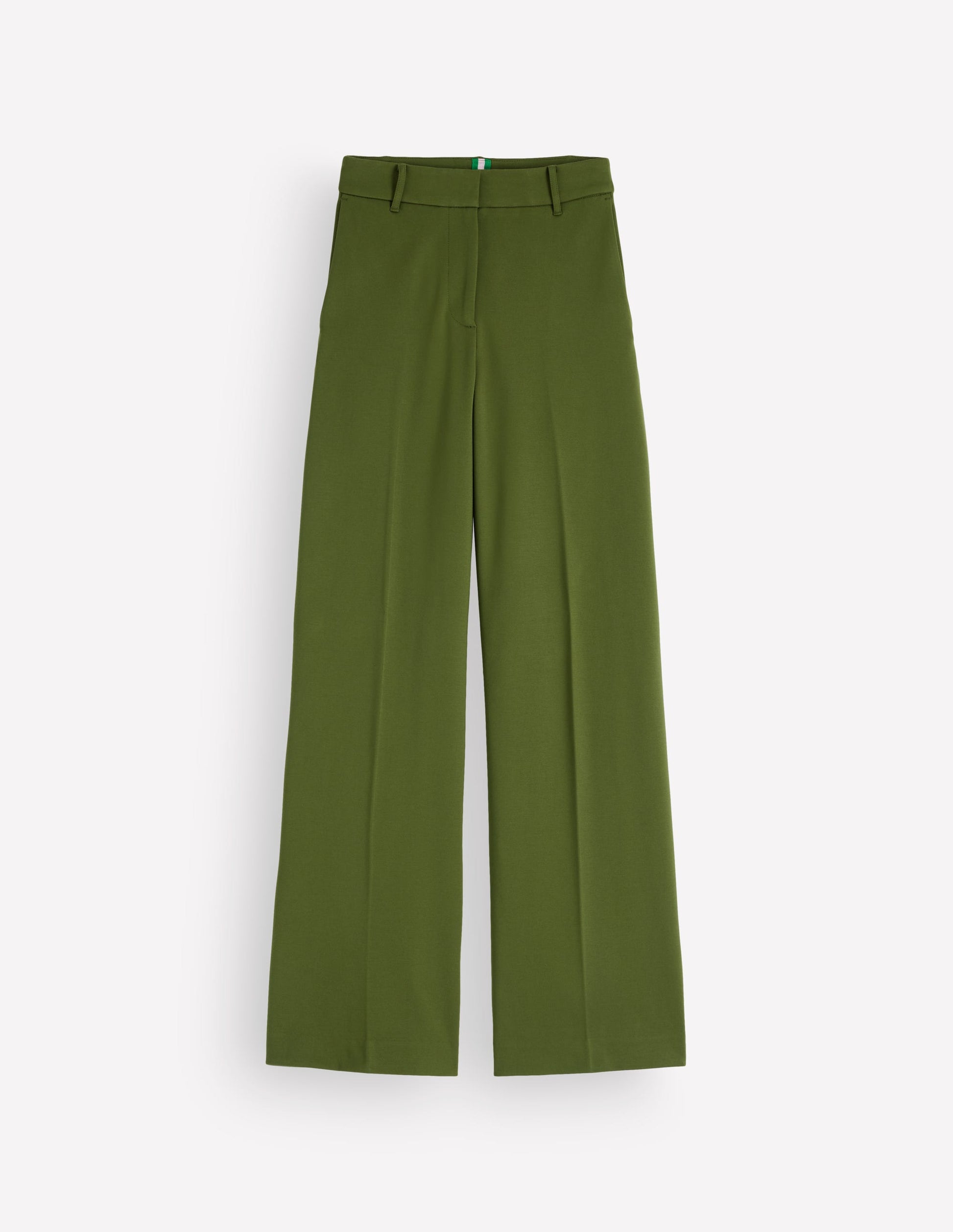 Belgravia Ponte Trousers-Forest Green-5