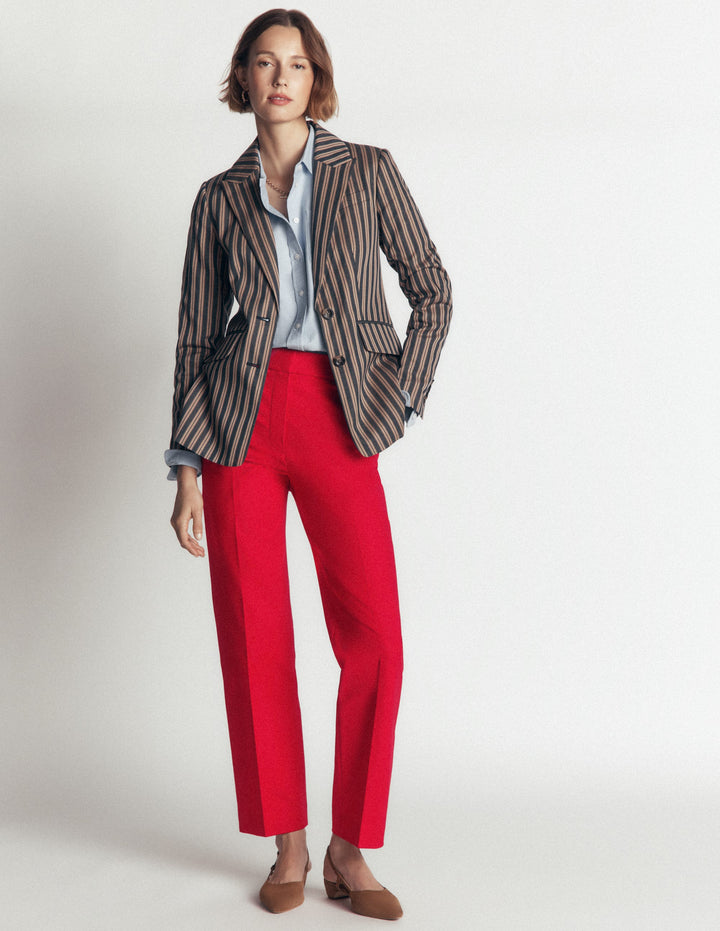 Canonbury Cotton 7/8 Trousers-Salsa Red