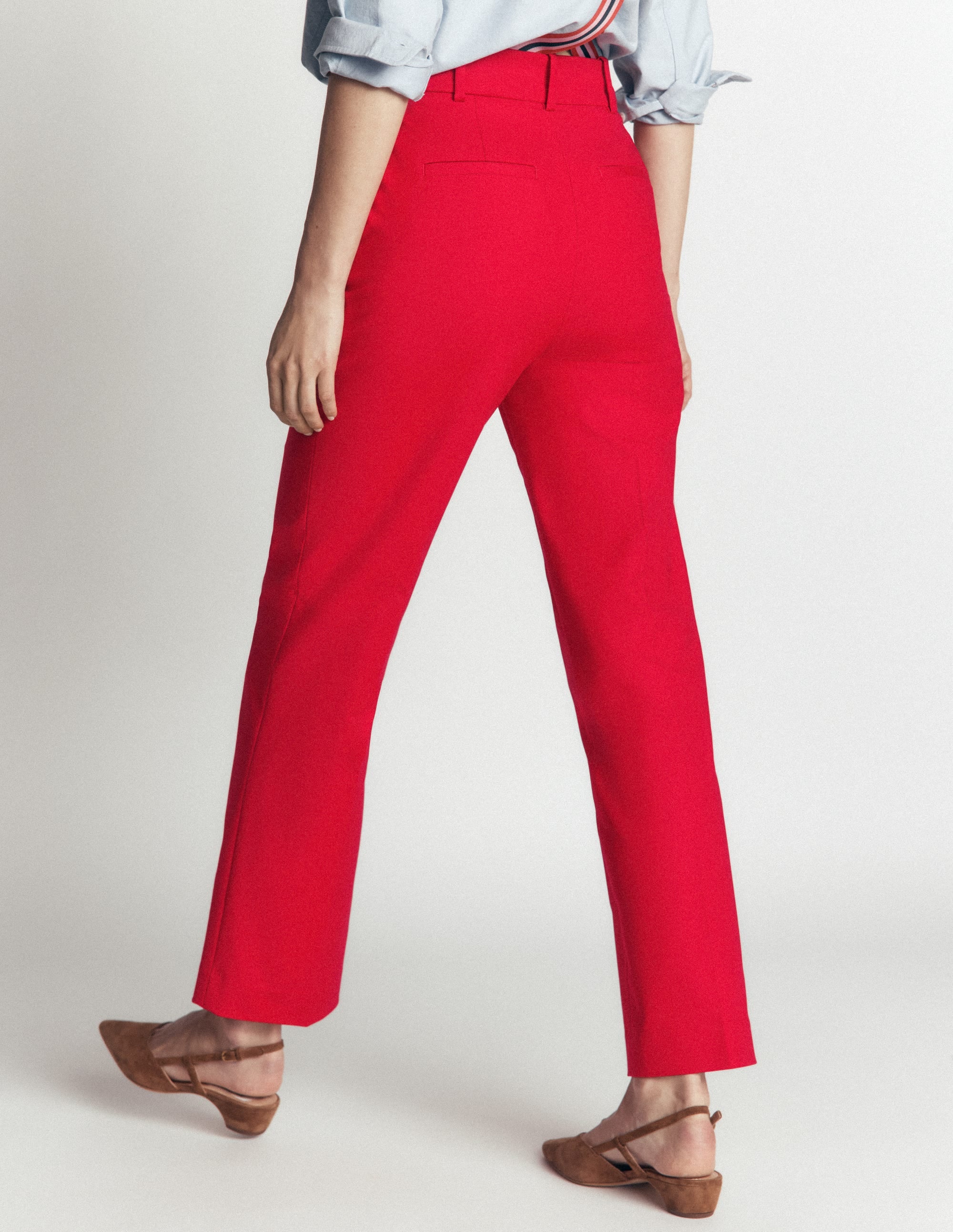 Canonbury Cotton 7/8 Trousers-Salsa Red - Image 3
