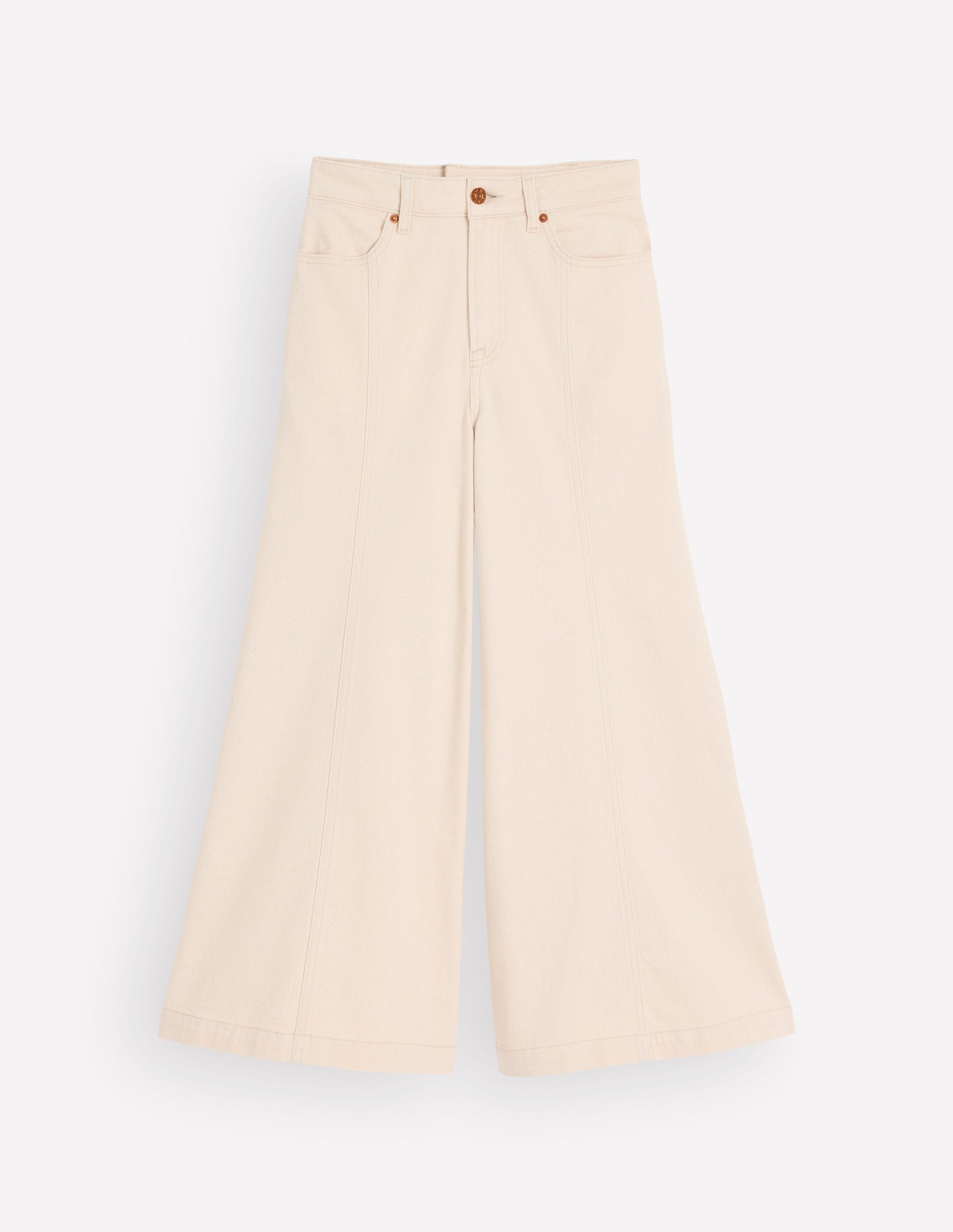 Wide Leg Culotte Jeans-Ecru-6