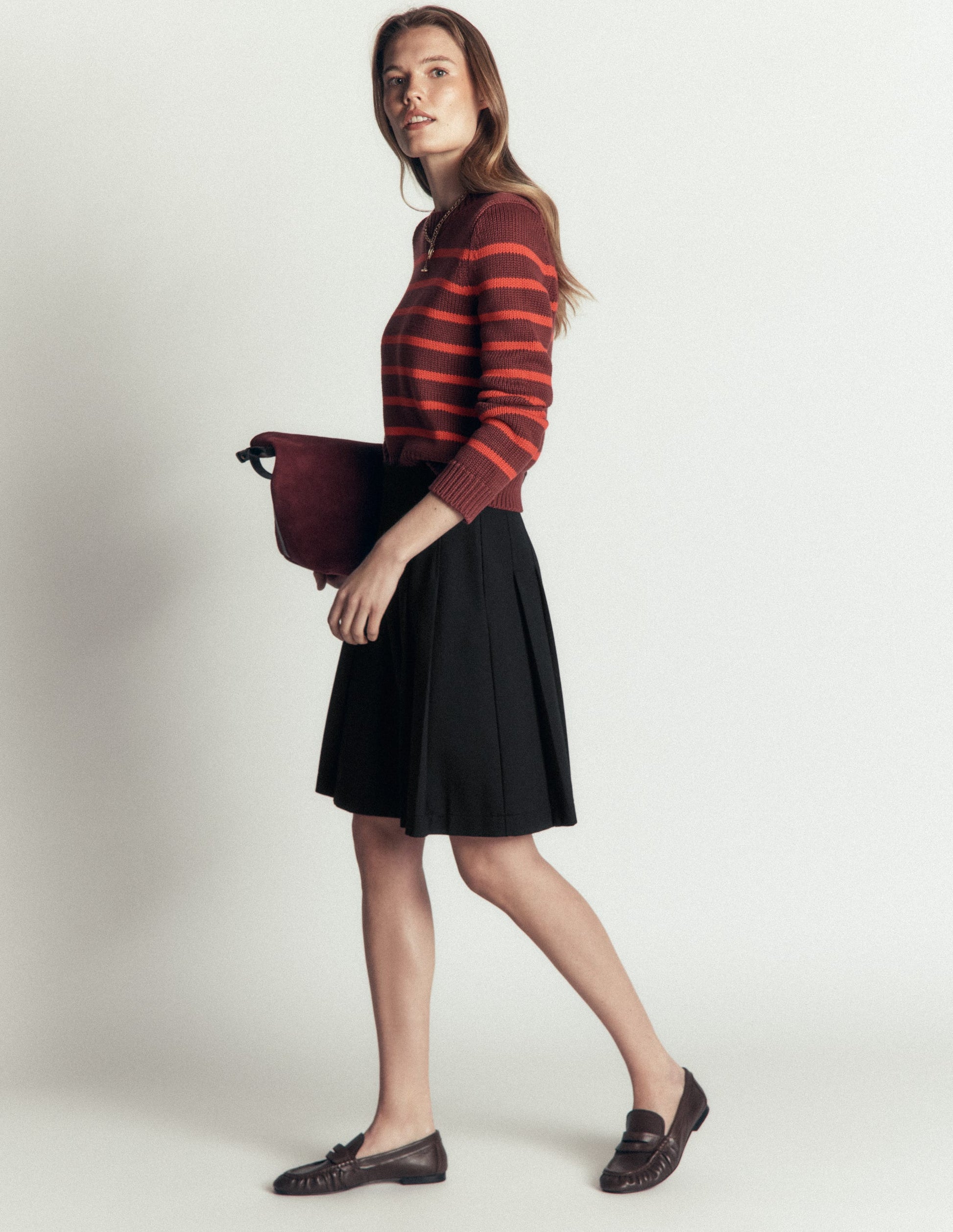 Aya Ponte Skirt-Black-1