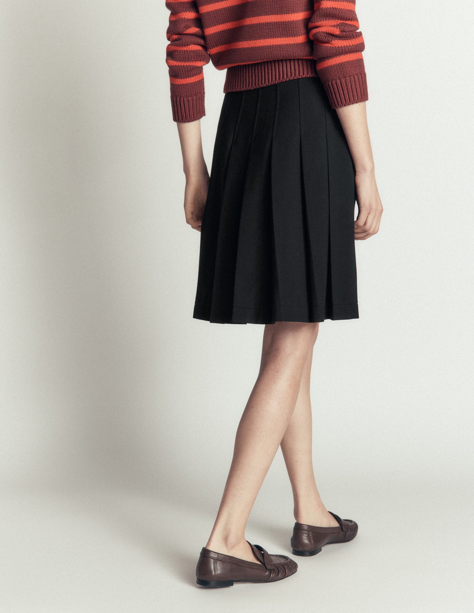 Aya Ponte Skirt-Black-3