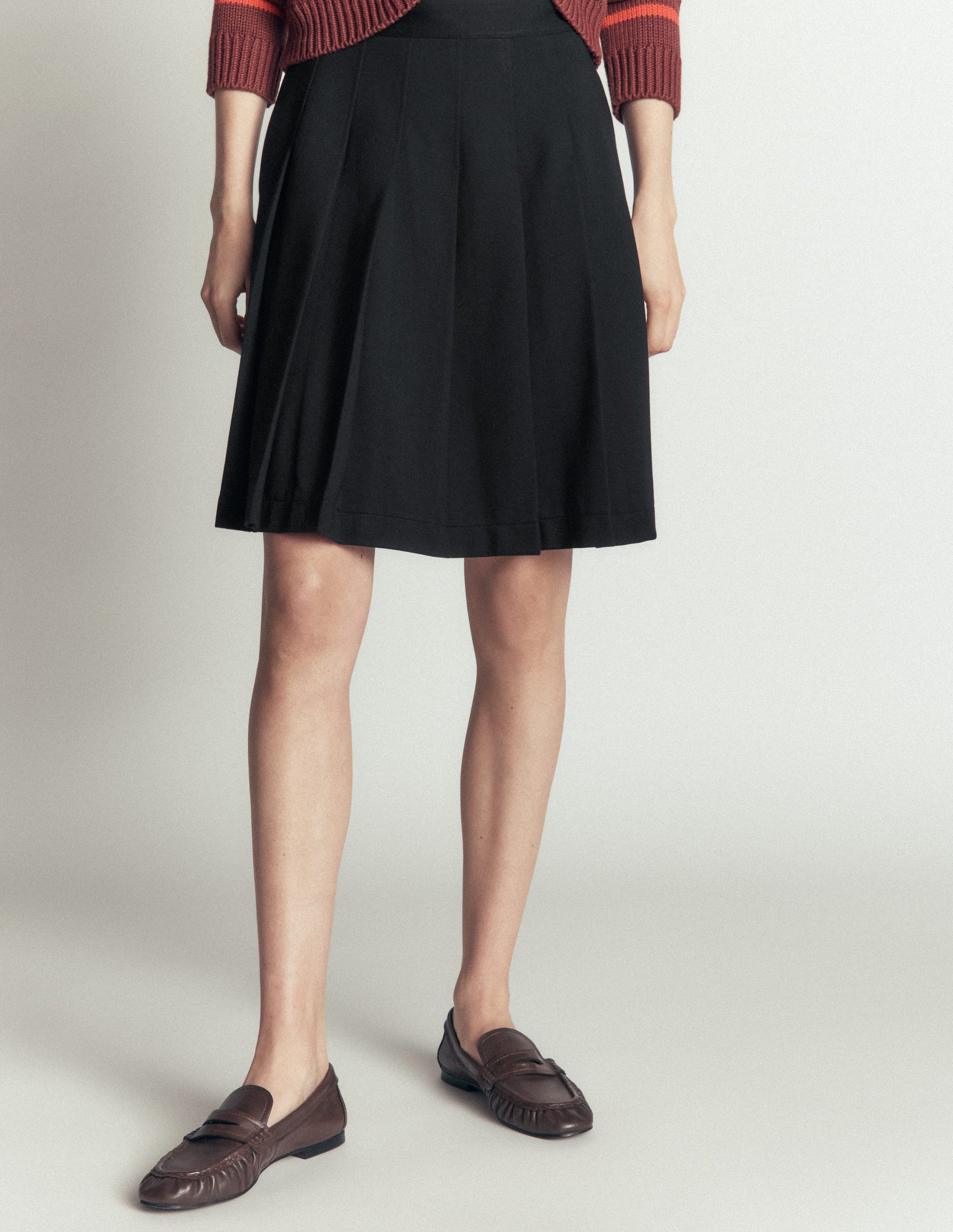 Aya Ponte Skirt-Black-5