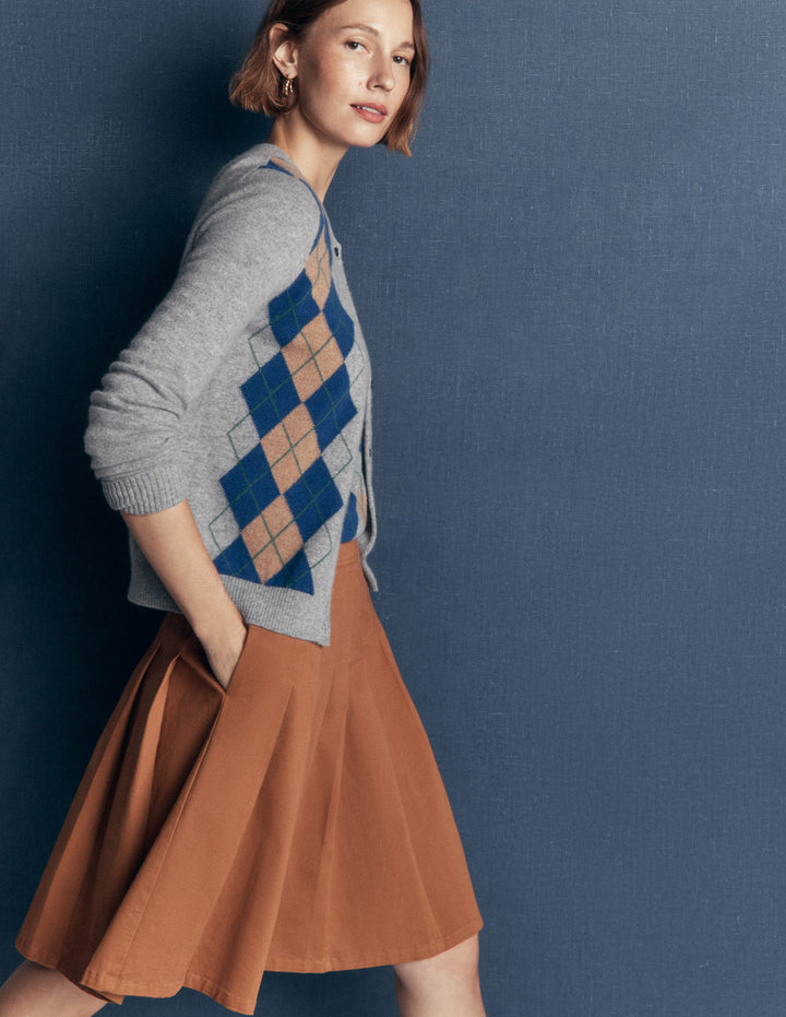 Aya Cotton Skirt-Ginger