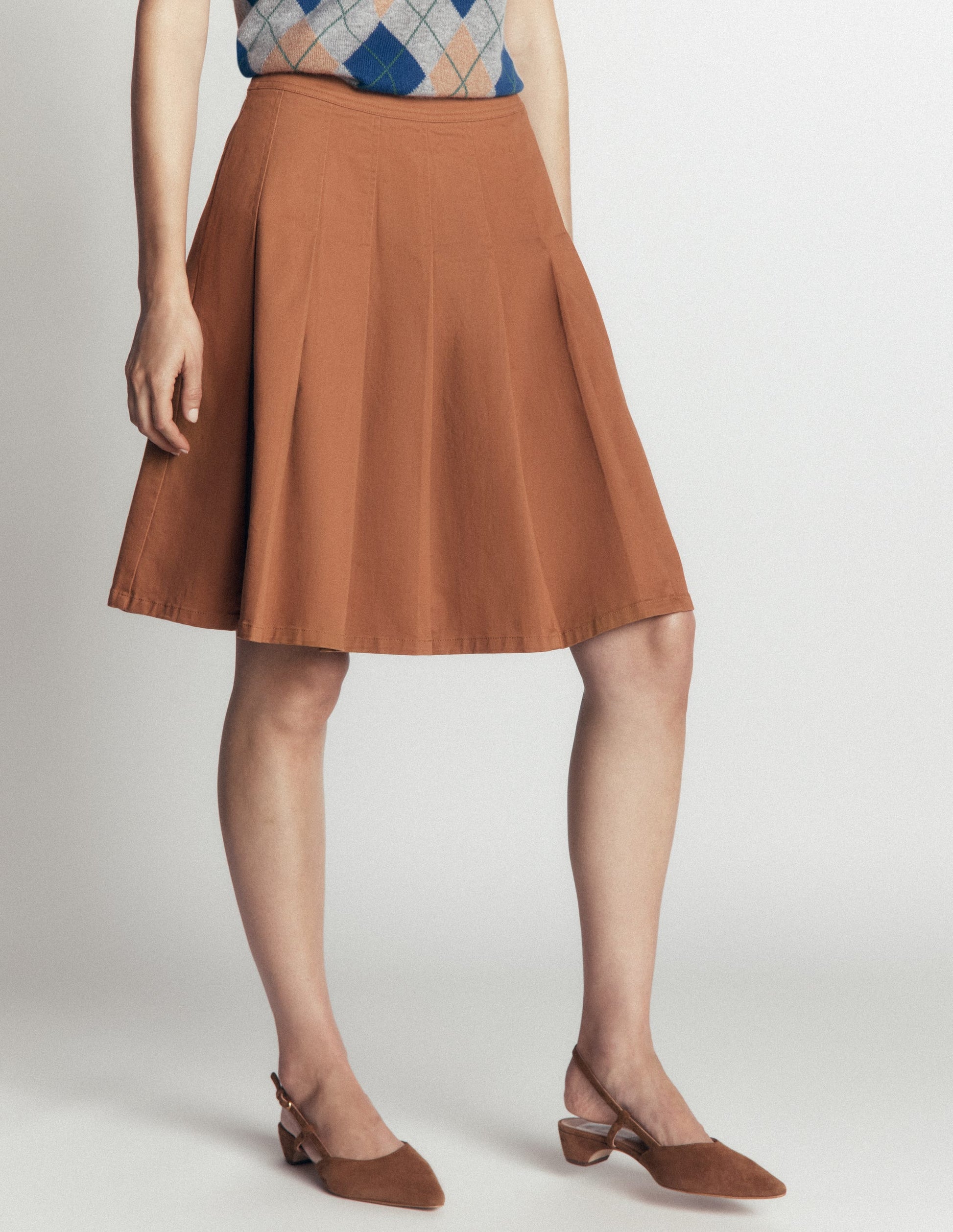 Aya Cotton Skirt-Ginger-2
