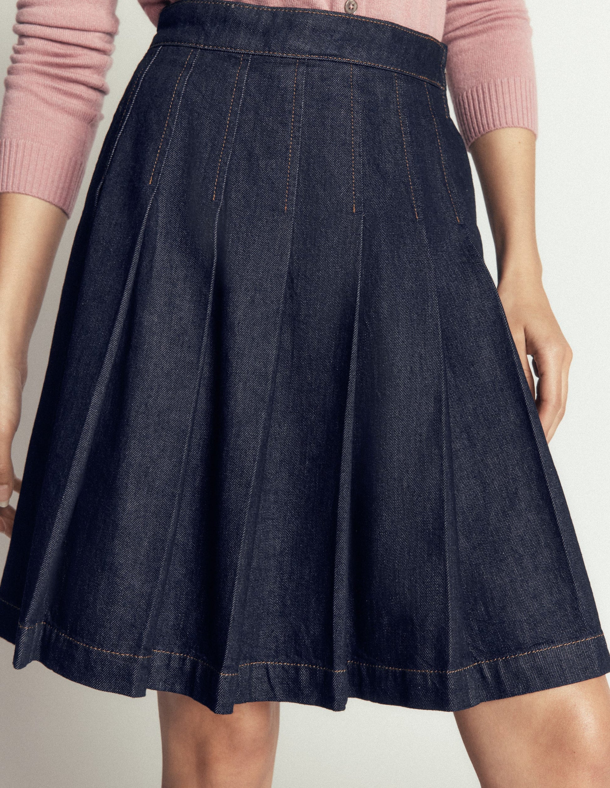Aya Denim Skirt-Indigo-2