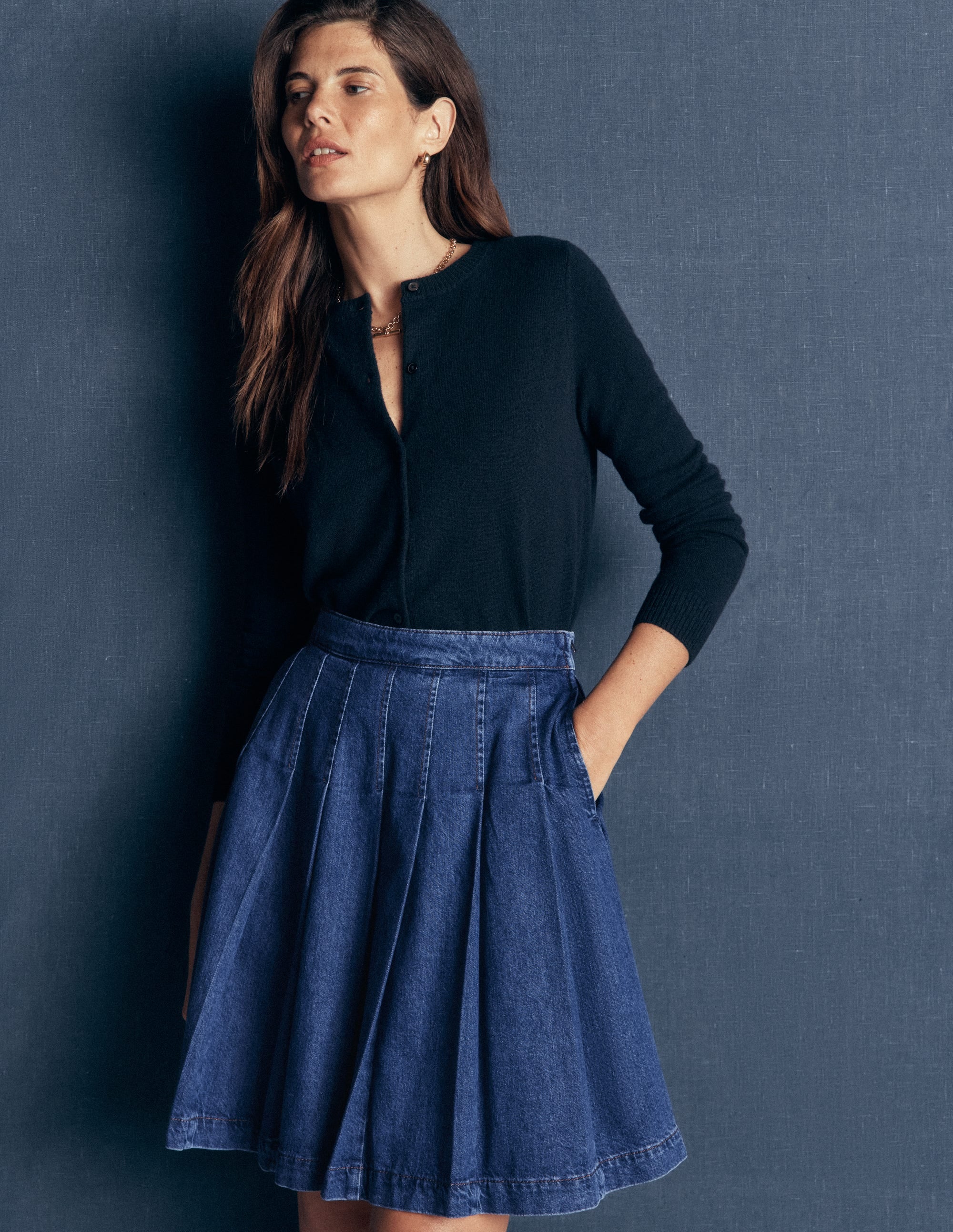 Aya Denim Skirt-Mid Vintage - Image 1