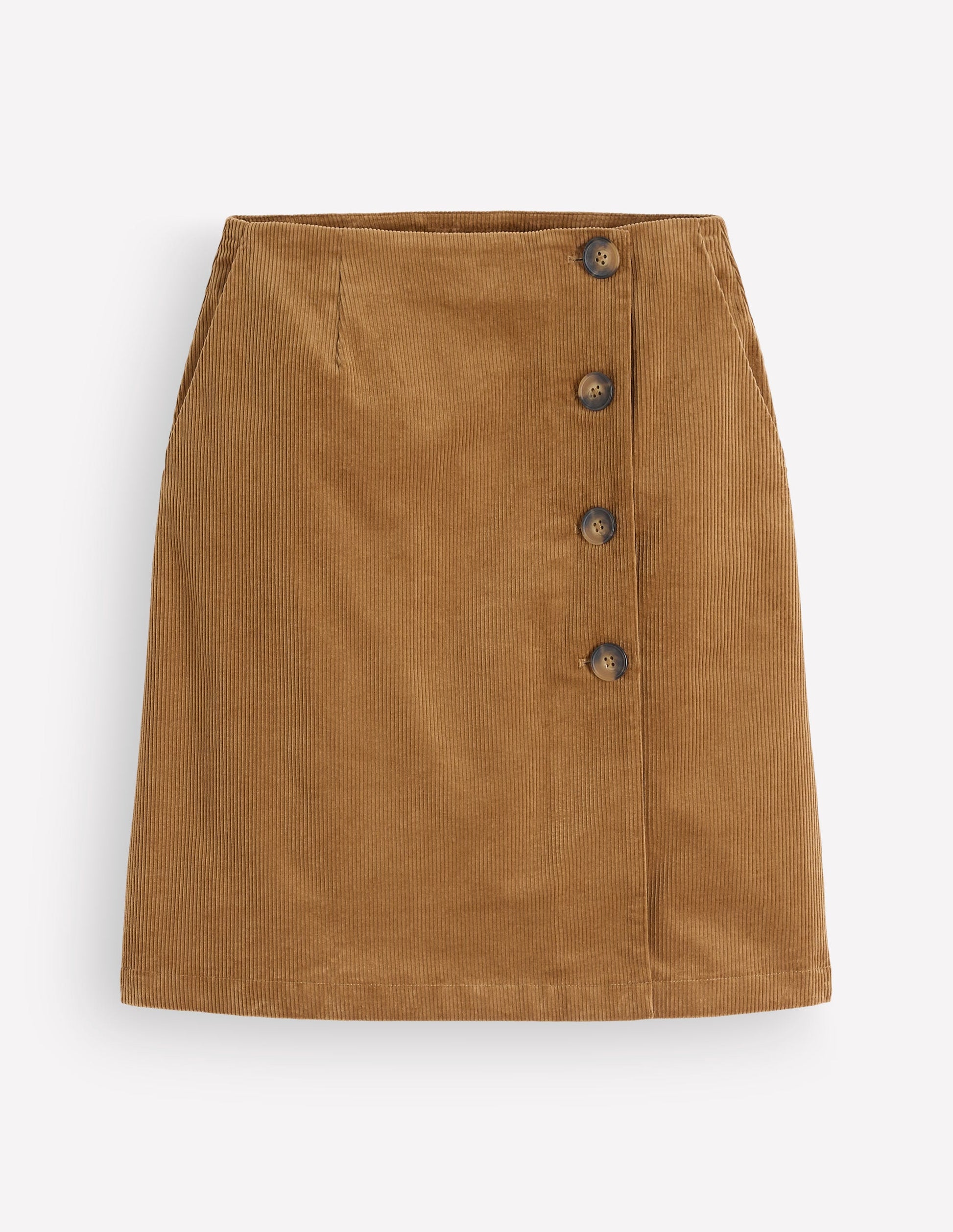 Evelyn Button Cord Wrap Skirt-Gingerbread-5