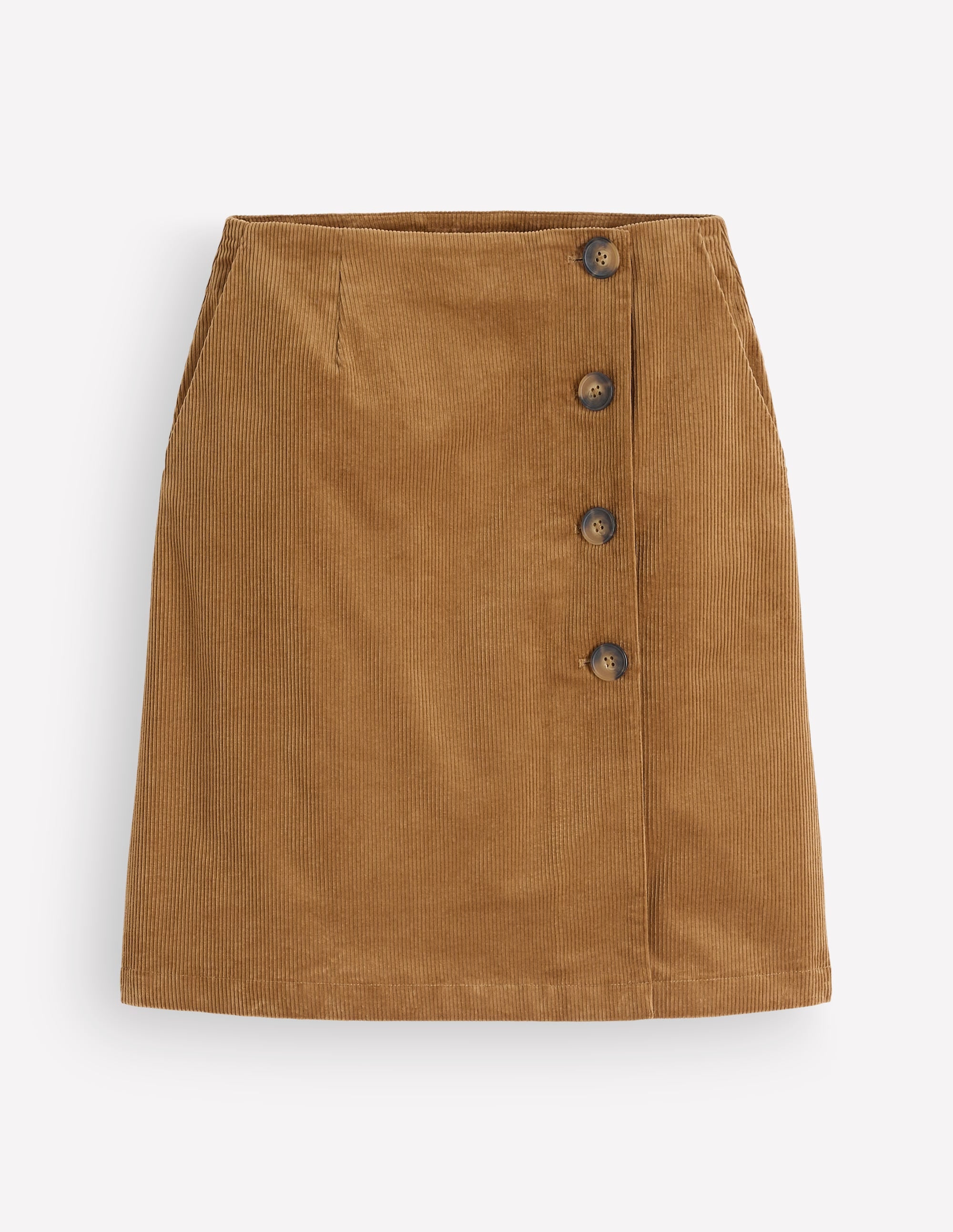 Evelyn Button Cord Wrap Skirt-Gingerbread - Image 5
