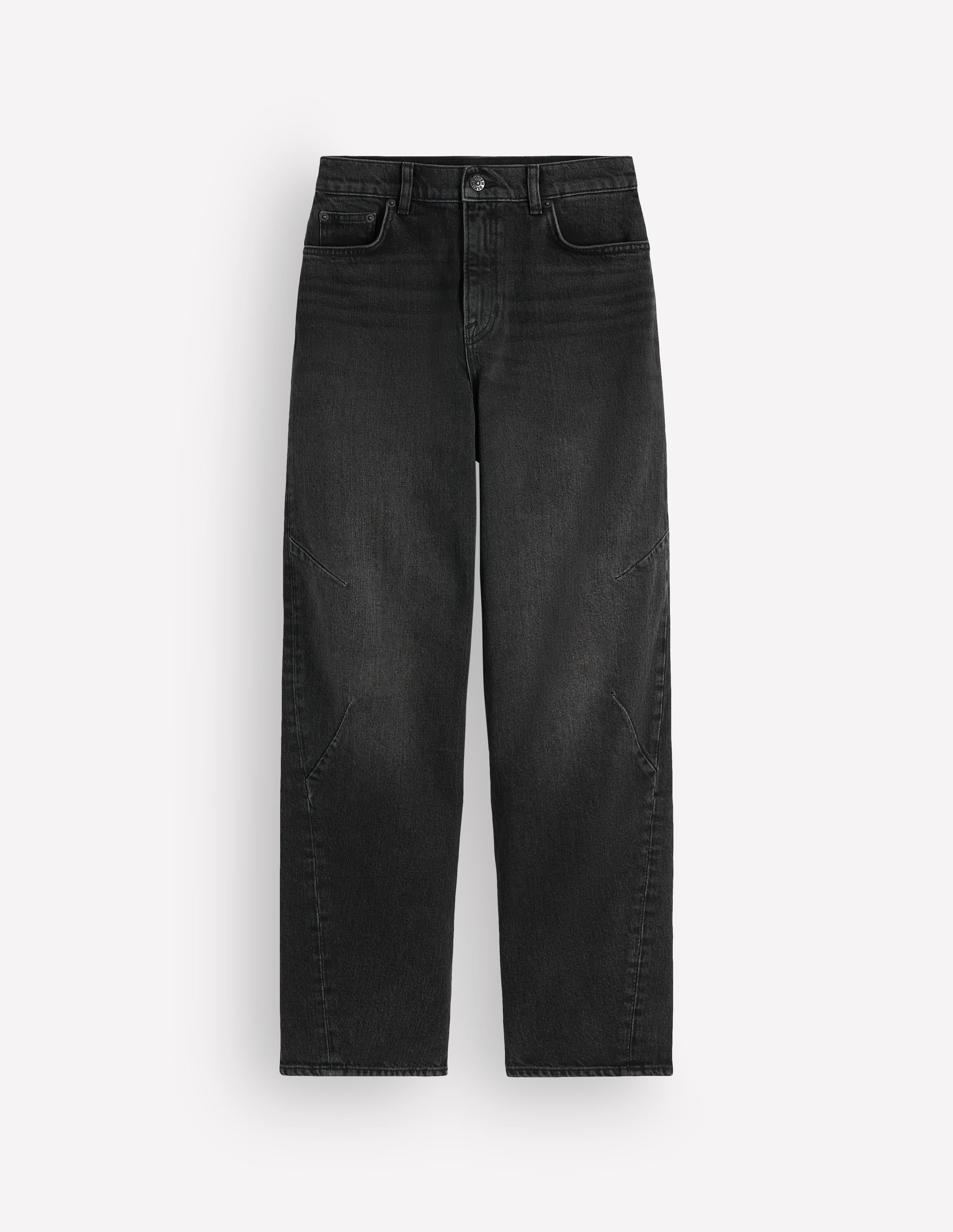 Barrel Leg Jeans-Washed Black - Image 6