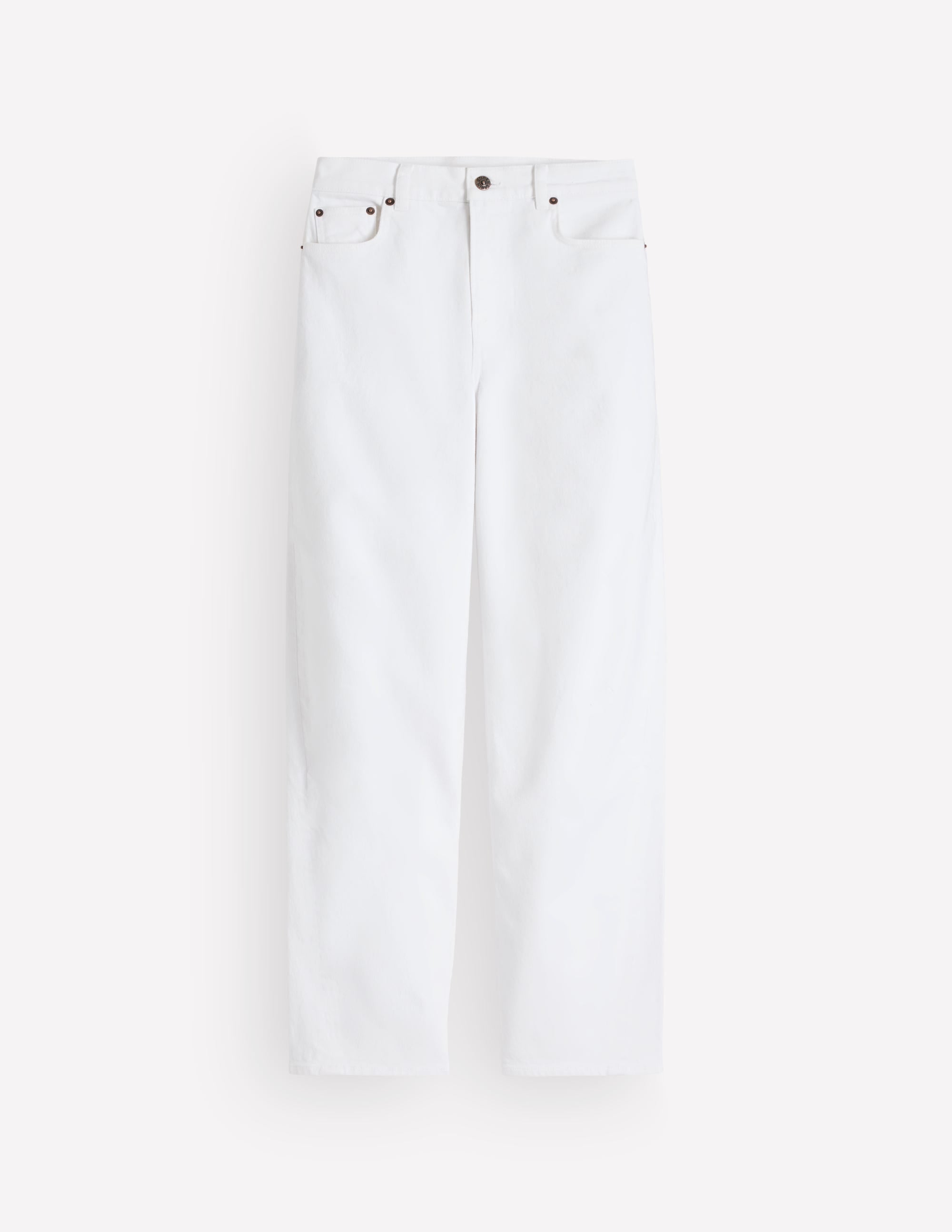 Barrel Leg Jeans-White - Image 6