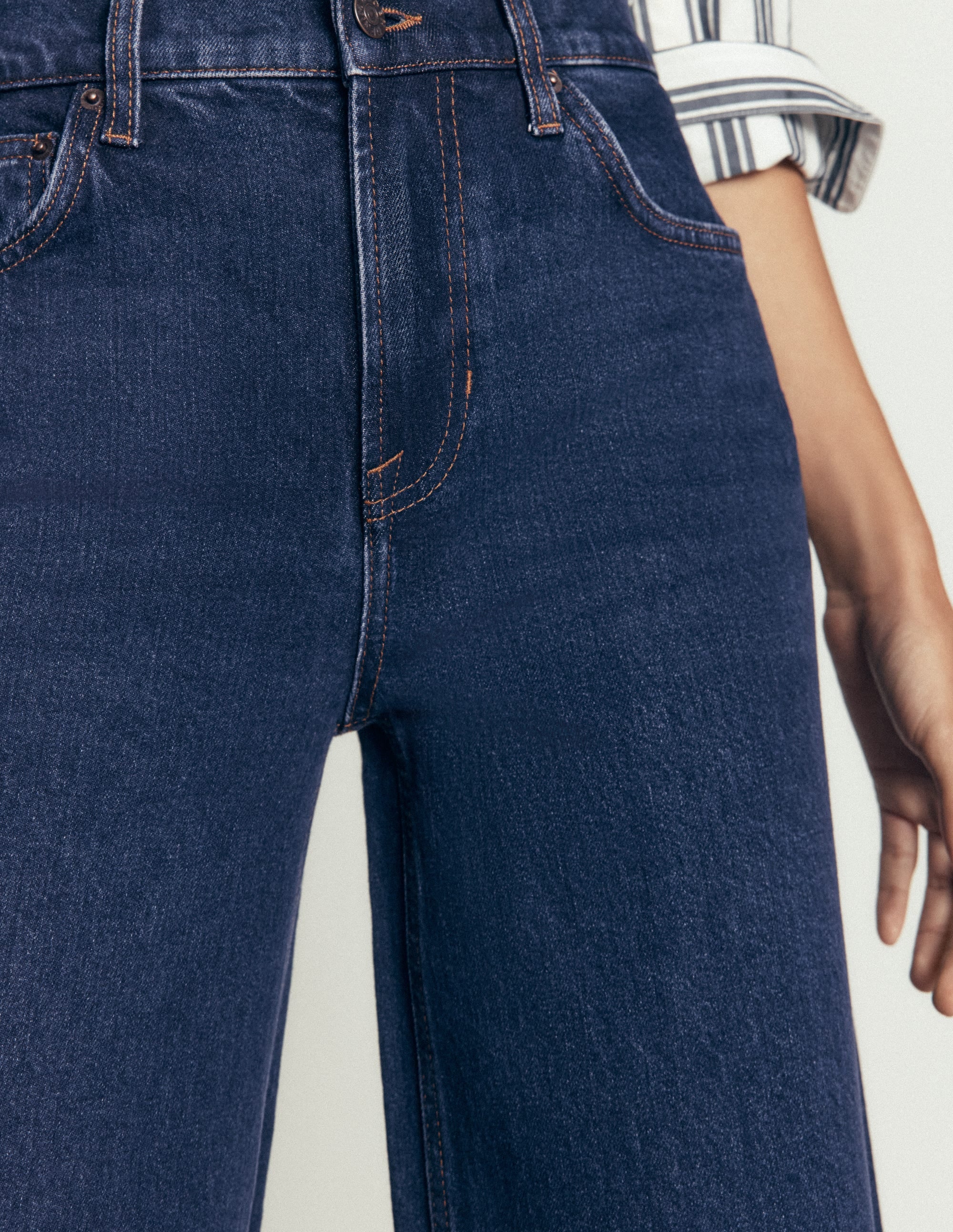 High Rise Wide Leg Jeans-Indigo Rinse - Image 2