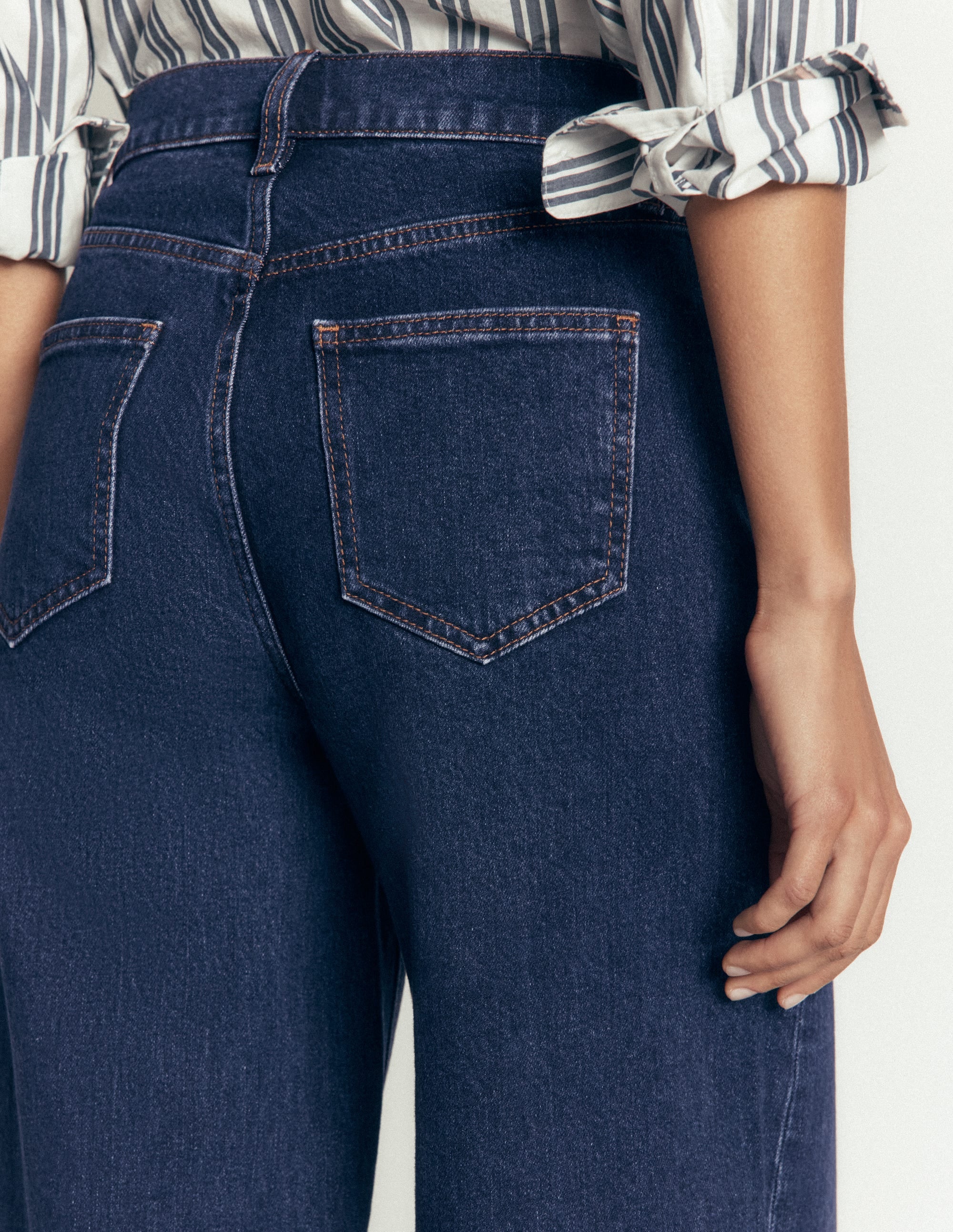 High Rise Wide Leg Jeans-Indigo Rinse - Image 6