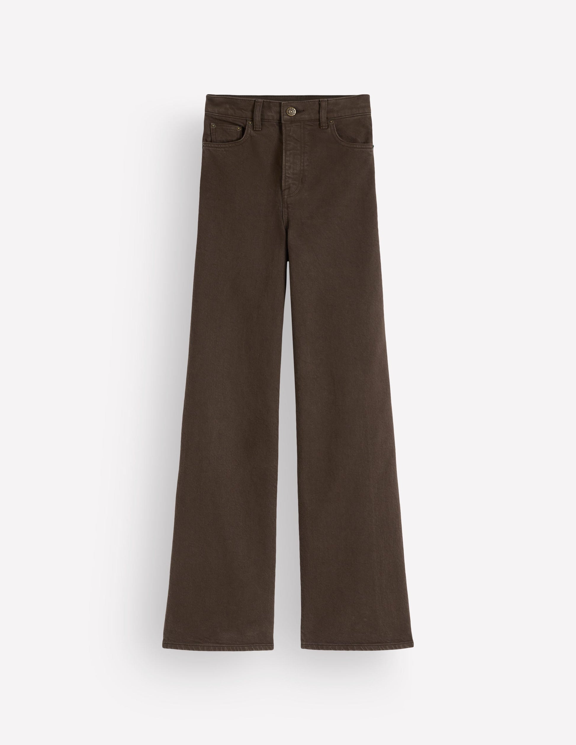 High Rise Wide Leg Jeans-Dark Chocolate-6