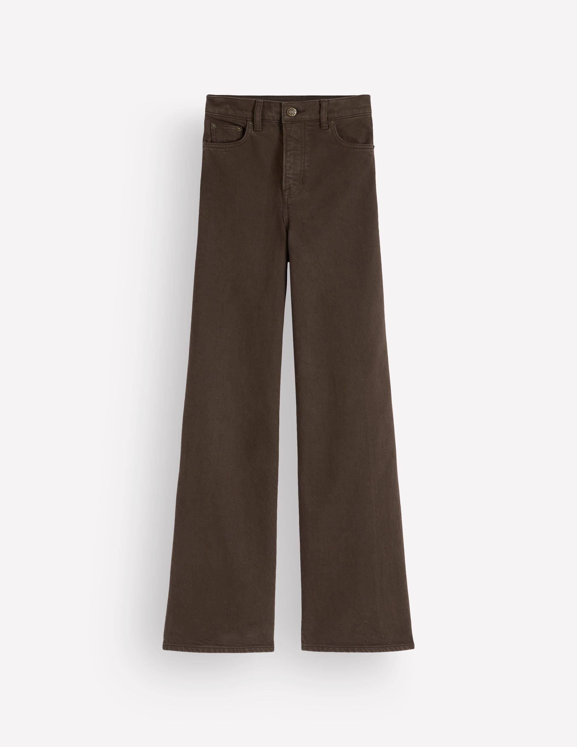High Rise Wide Leg Jeans-Dark Chocolate - Image 6