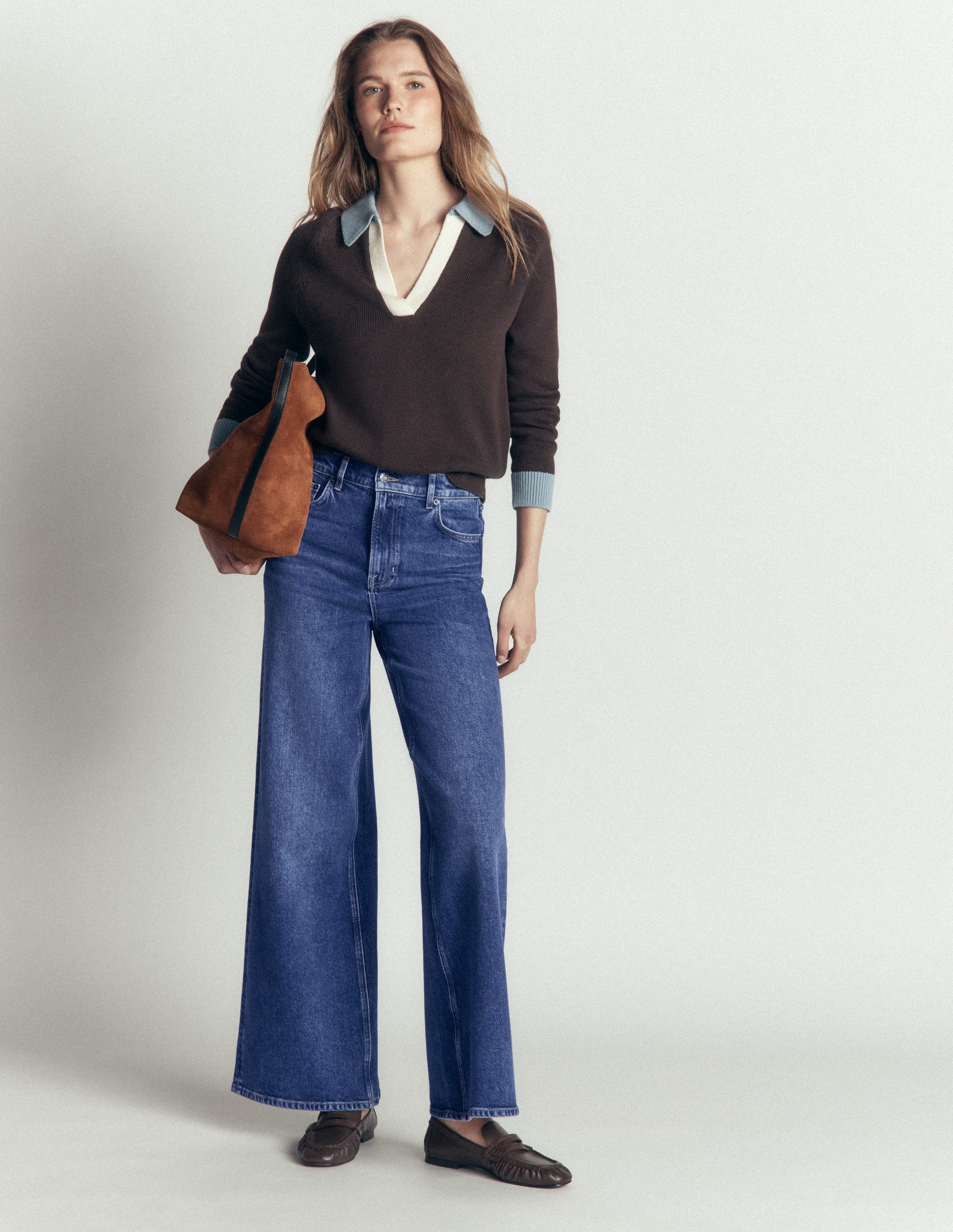 High Rise Wide Leg Jeans-Mid Vintage-1