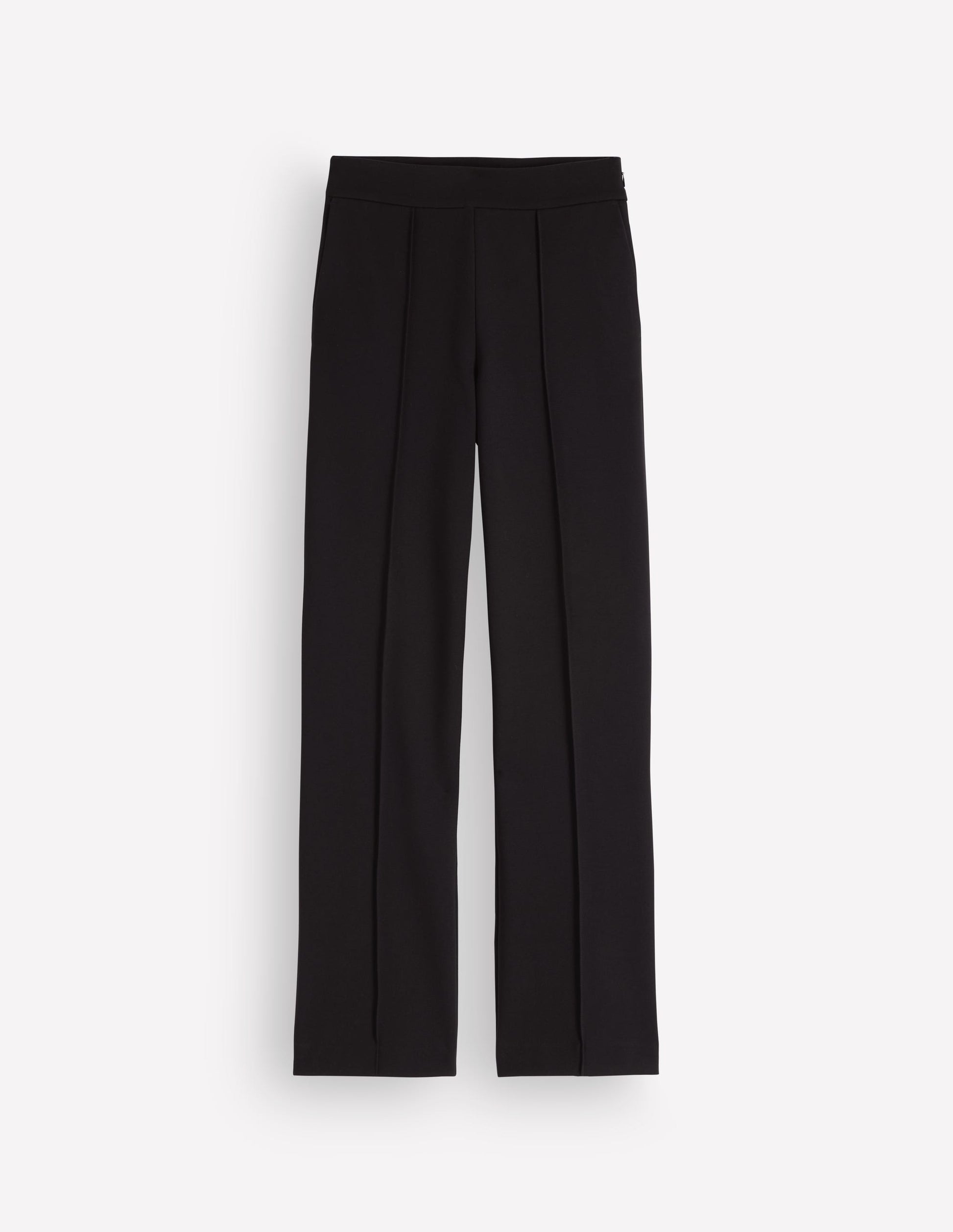 Straight Leg Ponte Trousers-Black-6