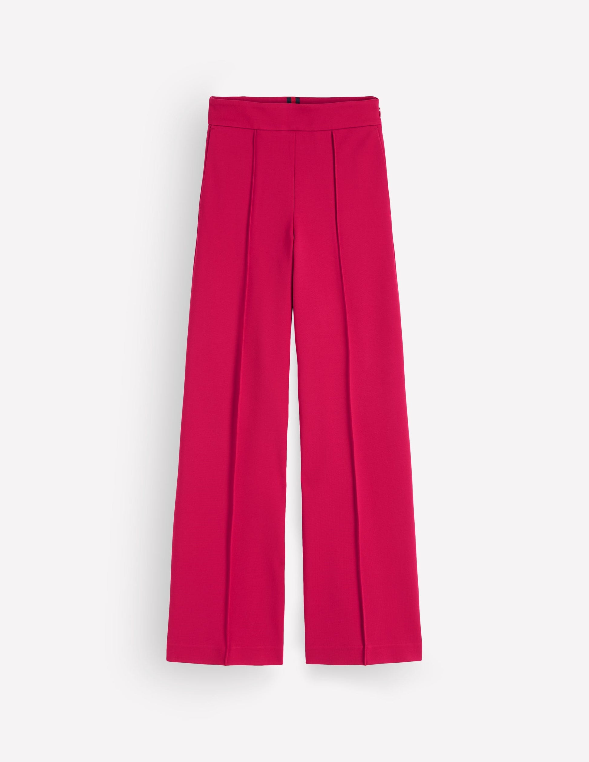 Straight Leg Ponte Trousers-Pomegranate-6