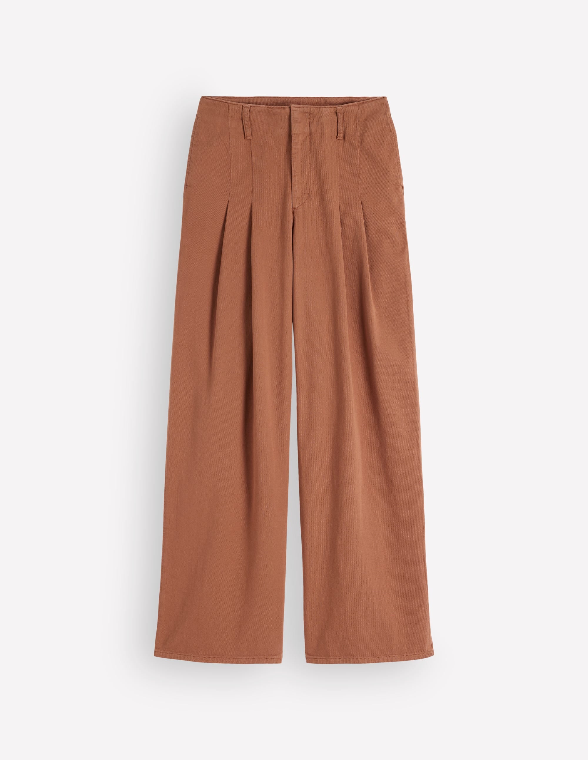 Mayfair Pleat Detail Trousers-Burnt Orange - Image 7