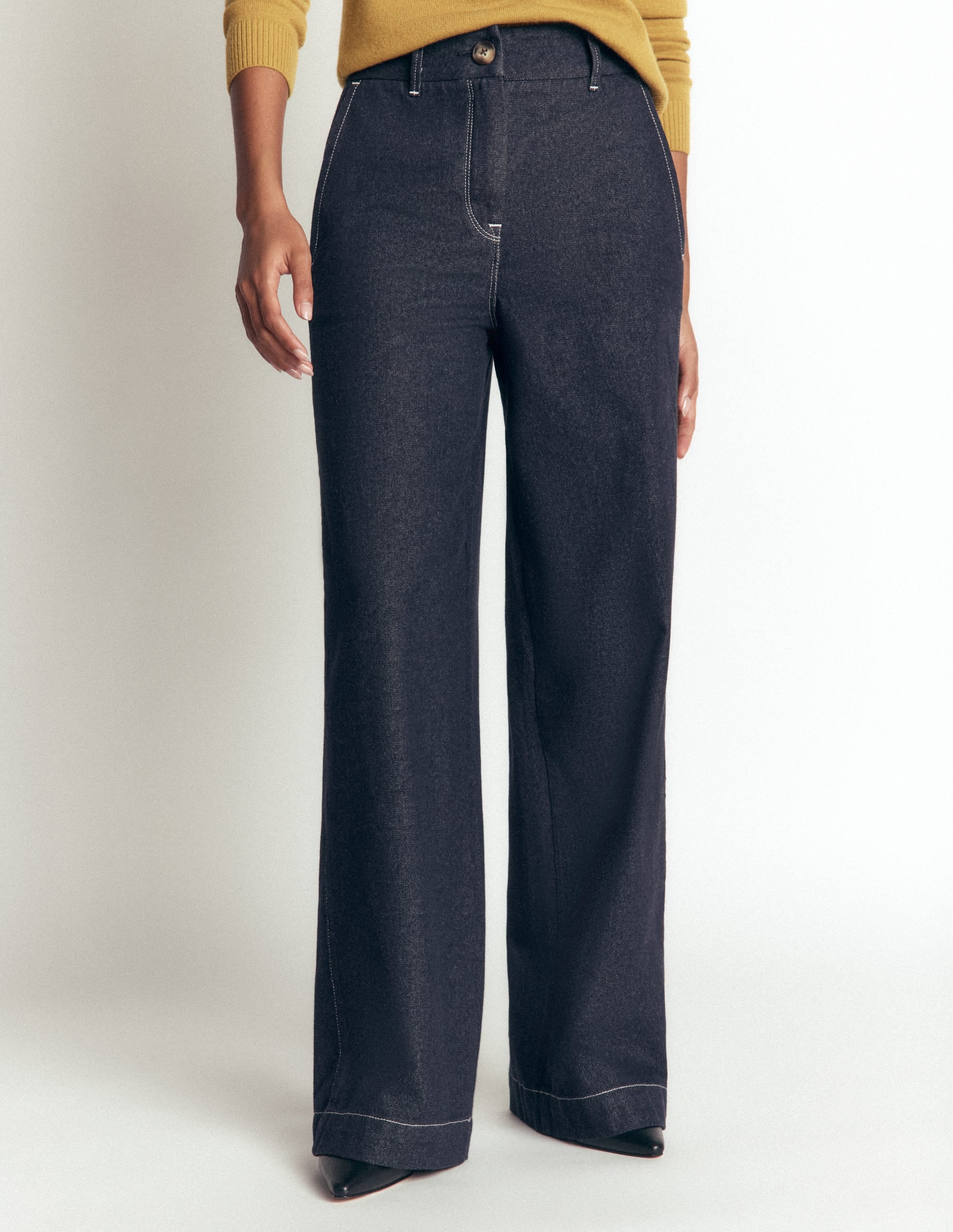 Belgravia Twill Trousers-Indigo - Image 4
