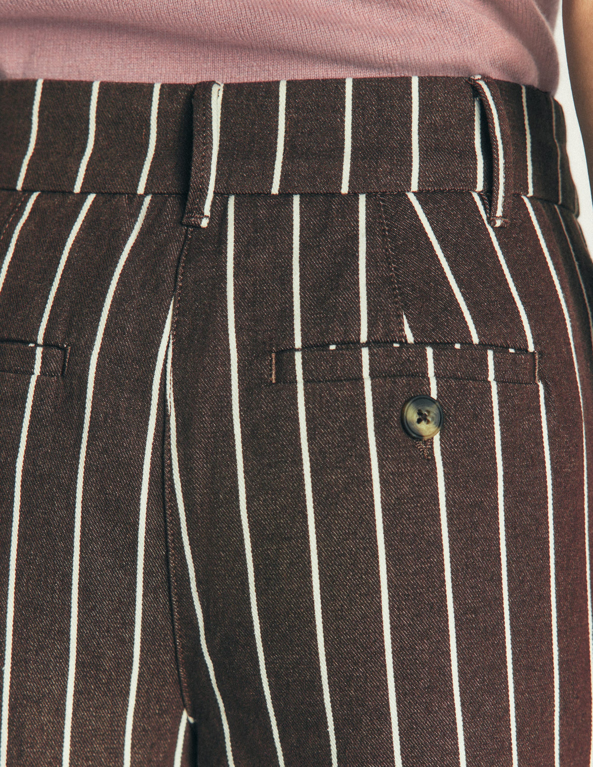 Belgravia Twill Trousers-Brown Stripe-5