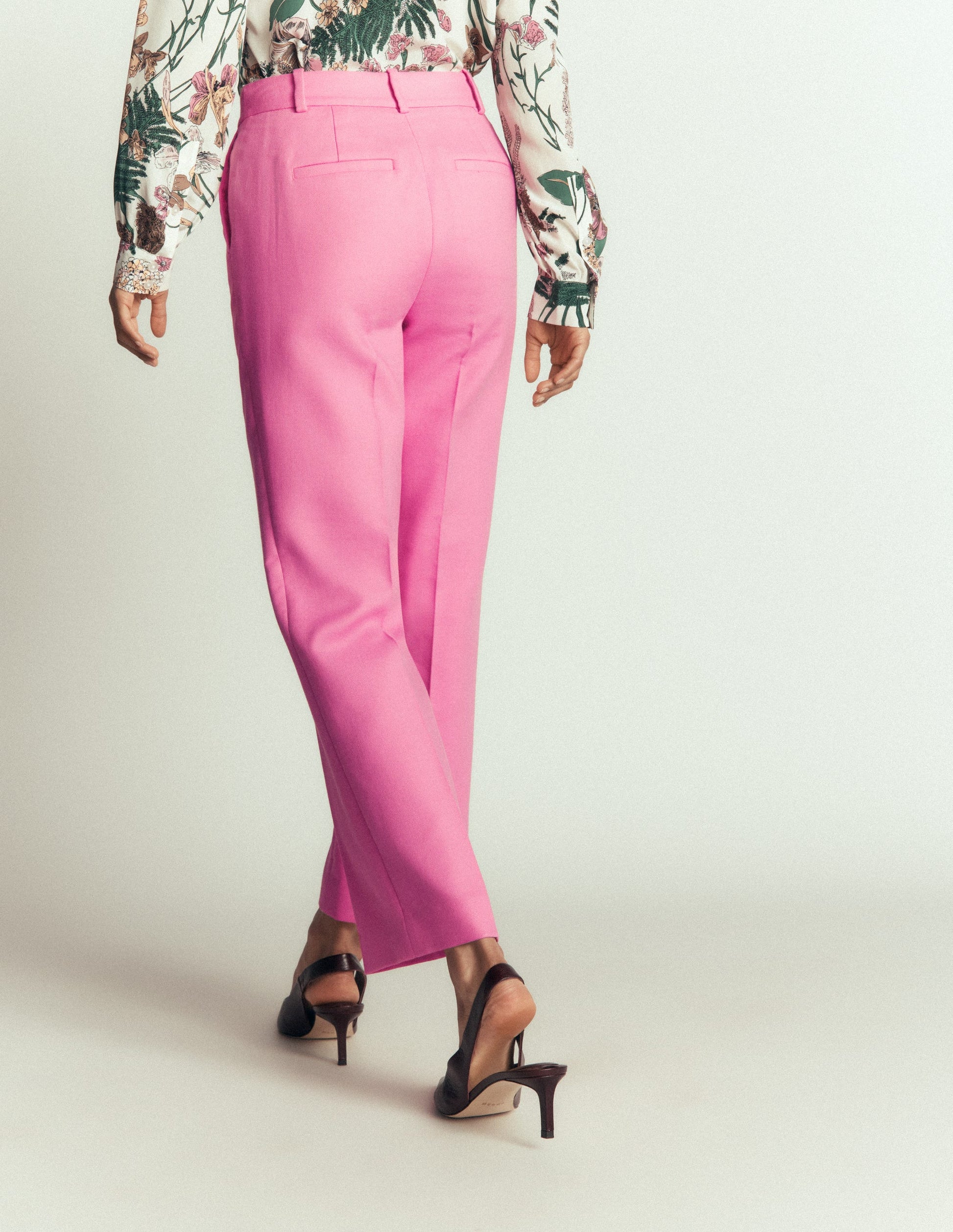 Canonbury Texture 7/8 Trouser-Wild Pink-3