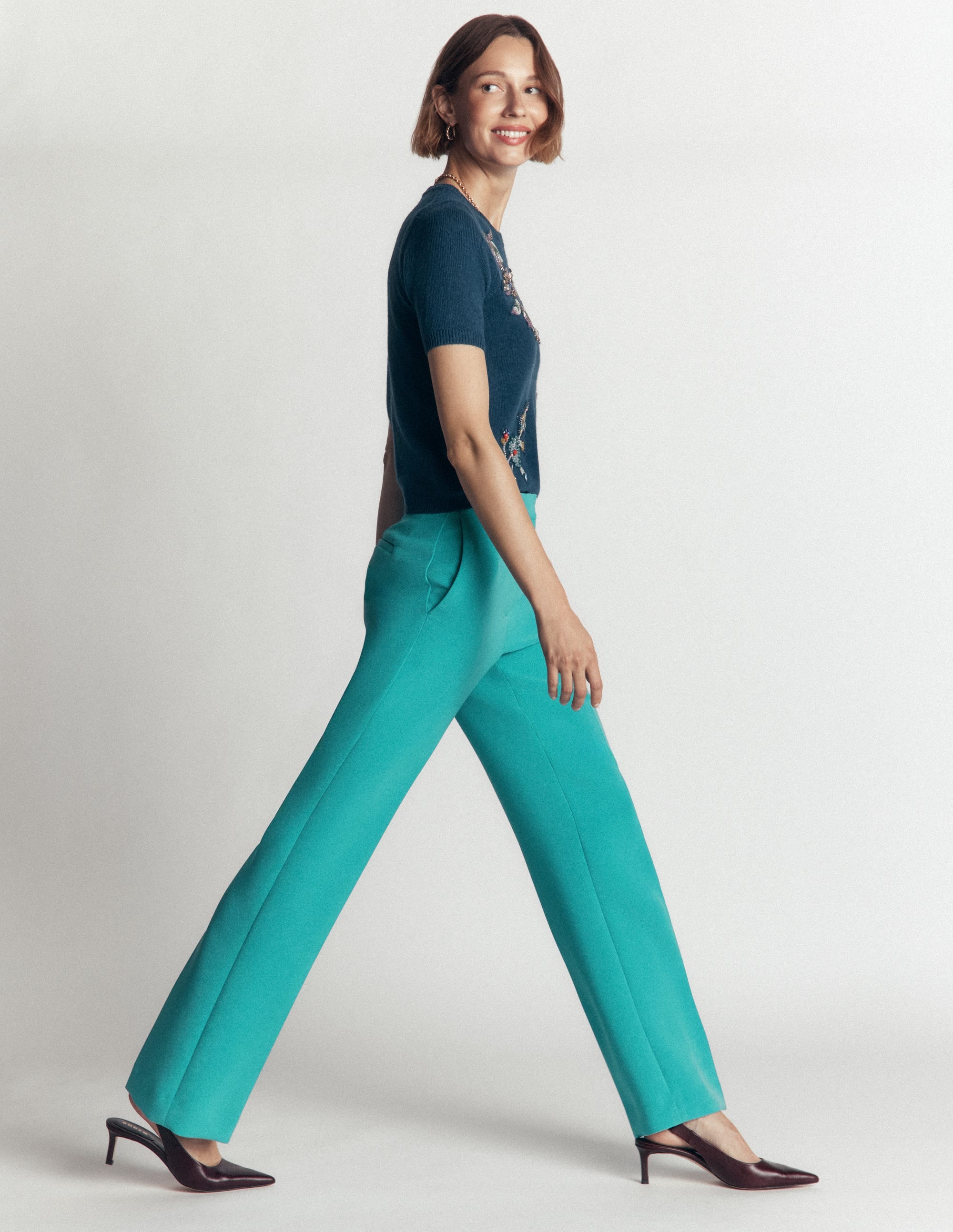 Fitzrovia Tailored Trousers-Glaze Blue - Image 1