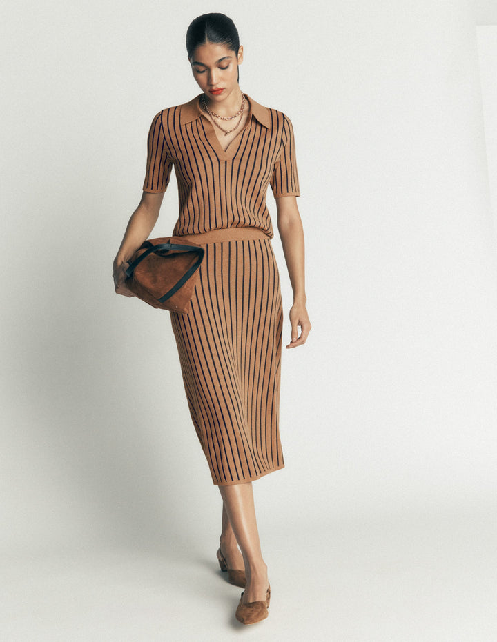 Jacquard Knitted Midi Skirt