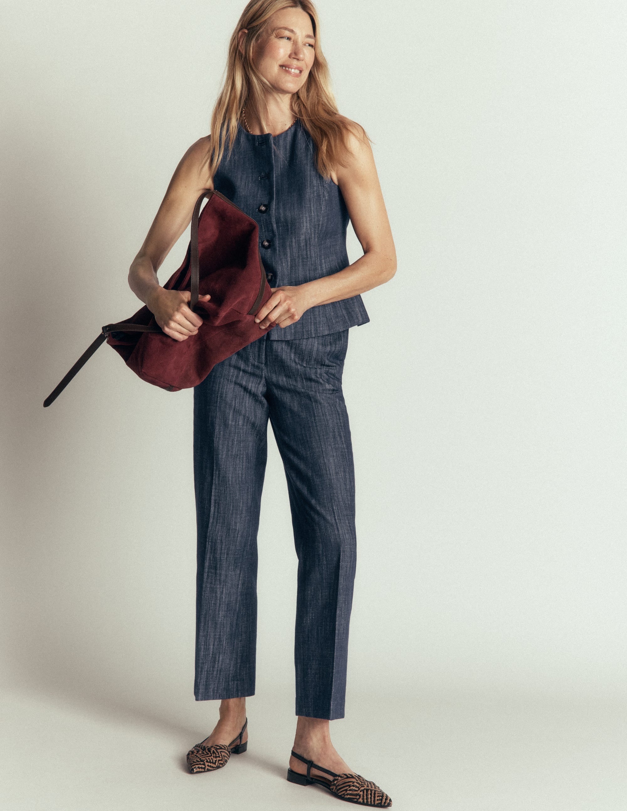 Canonbury Twill 7/8 Trousers-Indigo - Image 1